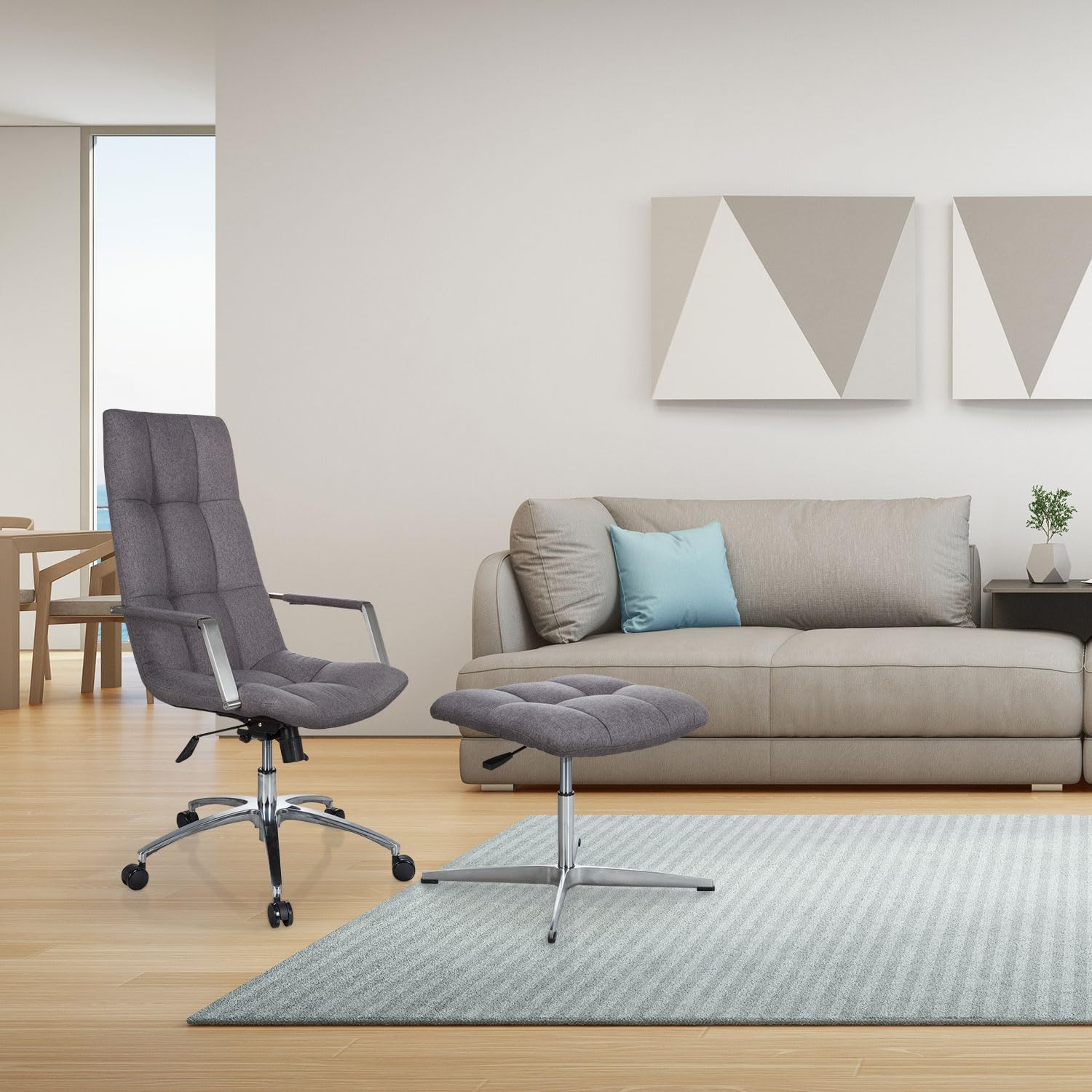 Detalle de HJH Office 670934 Sgabello retrò SARANTO: design vintage e comfort regolabile