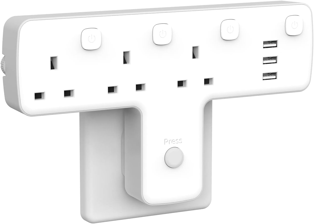 Detalle de Mscien 3 Way Extension Plug with USBs