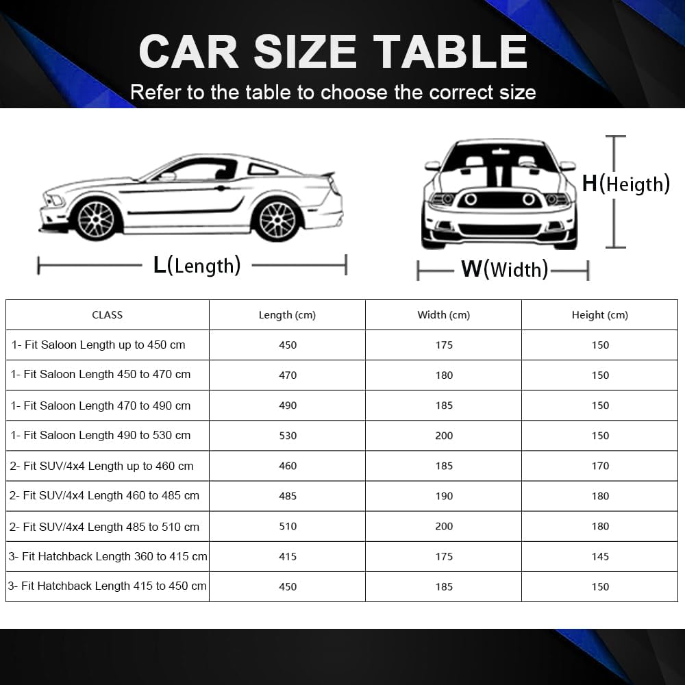 Thumbnail 5 de GUNHYI SUV Car Cover Waterproof & Breathable – All-Weather Outdoor Protection for 485–510 cm SUVs