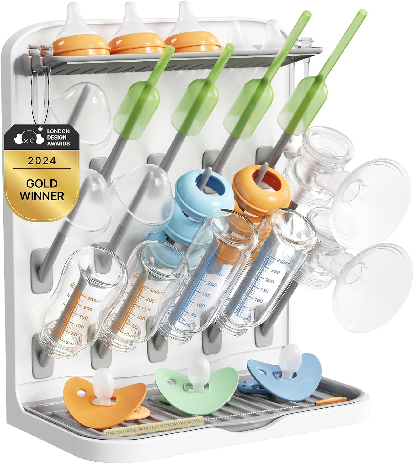 Detalle de Lifewit Baby Bottle Drying Rack, 15 Pegs