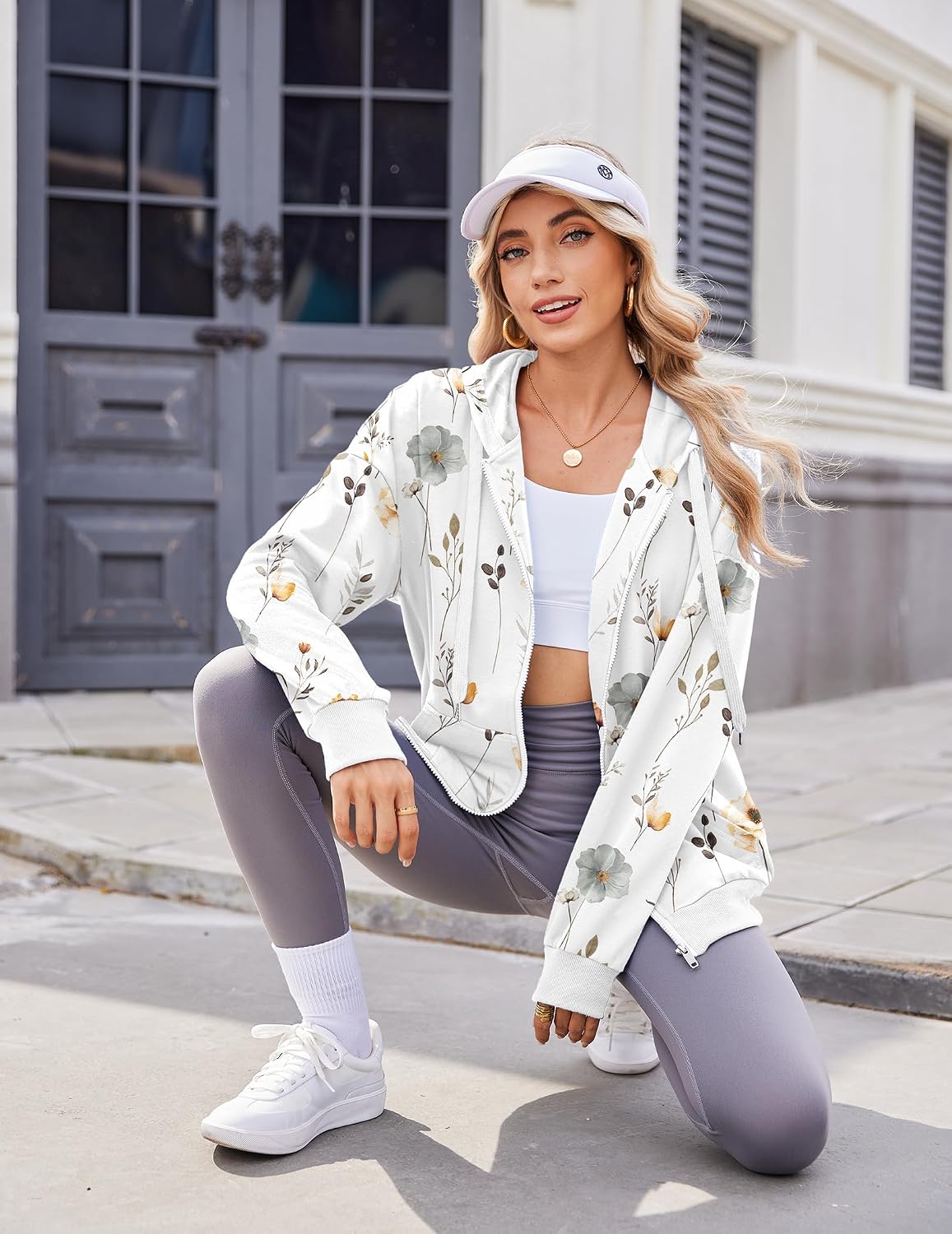Thumbnail 4 de Zeagoo Women's Lightweight Hoodies Full Zip Up Oversized Sweatshirt with Pockets