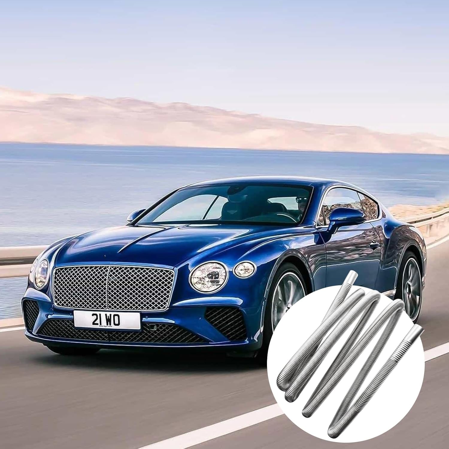 Thumbnail 6 de VEGCOO Abgasrohr Standheizung – 120 cm Edelstahl-Abgasschlauch mit Schalldämpfer und Adapter für Dieselheizung