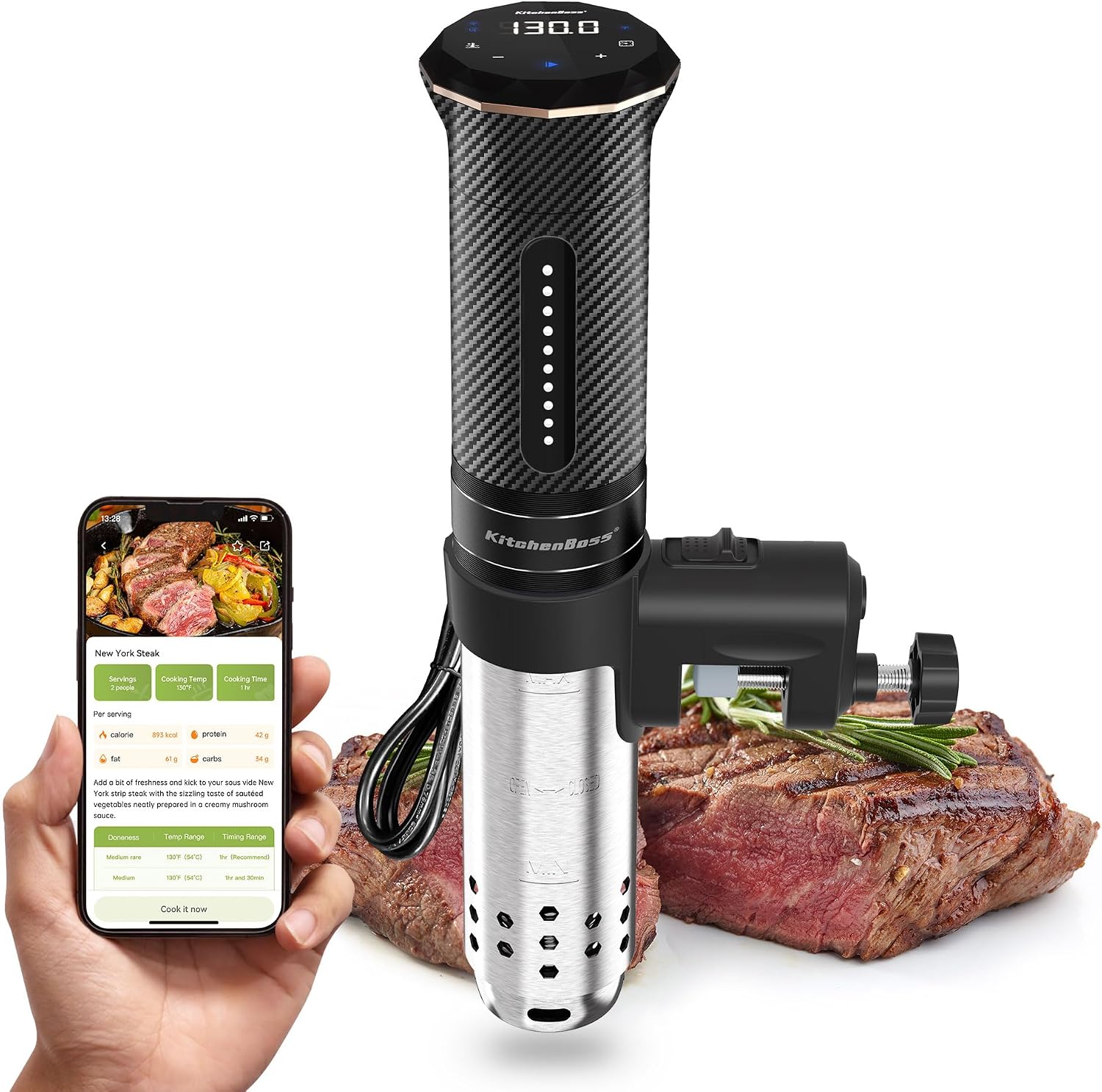 Detalle de KitchenBoss Sous Vide Cooker G300PT