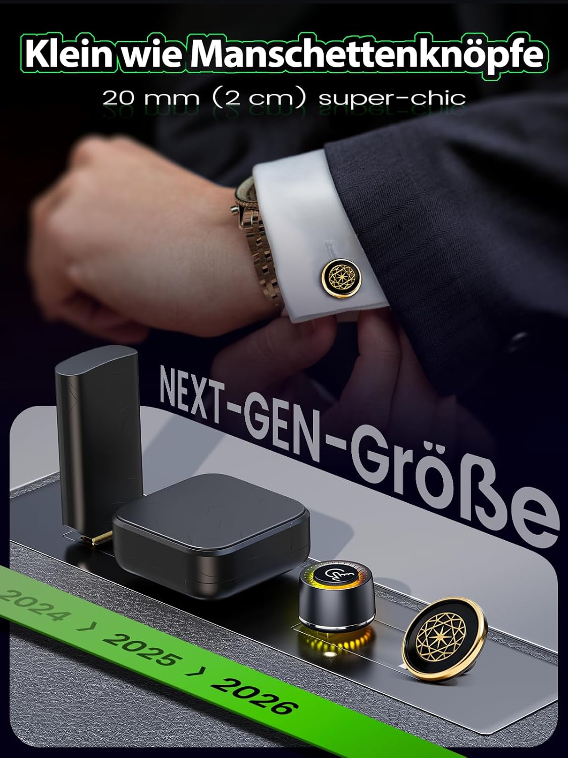 Thumbnail 2 de Versteckter Wireless CarPlay Adapter mit verstecktem Design – Tasten-Wechsel für 2 Phones, Android Auto Wireless Adapter (USB-A/USB-C)