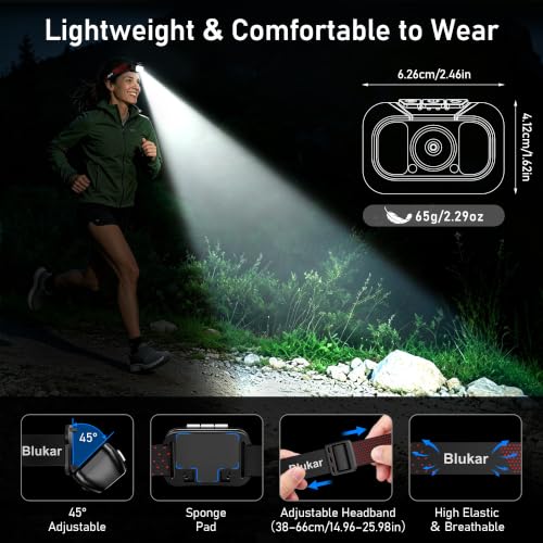 Thumbnail 6 de Blukar 2026 Gen 2 Head Torch Rechargeable: Bright 10-Mode Headlamp for Outdoors and Work