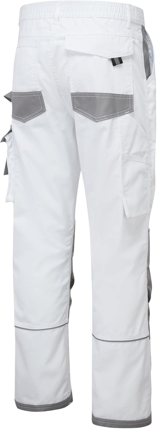 Thumbnail 3 de Portwest KS54WHRM Pantaloni Linea Craft Bianco/Grigio M