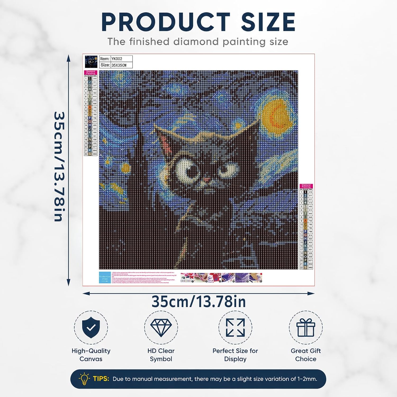 Detalle de TOUXOIE Diamond Painting Kit, 13.78 x 13.78 Inch