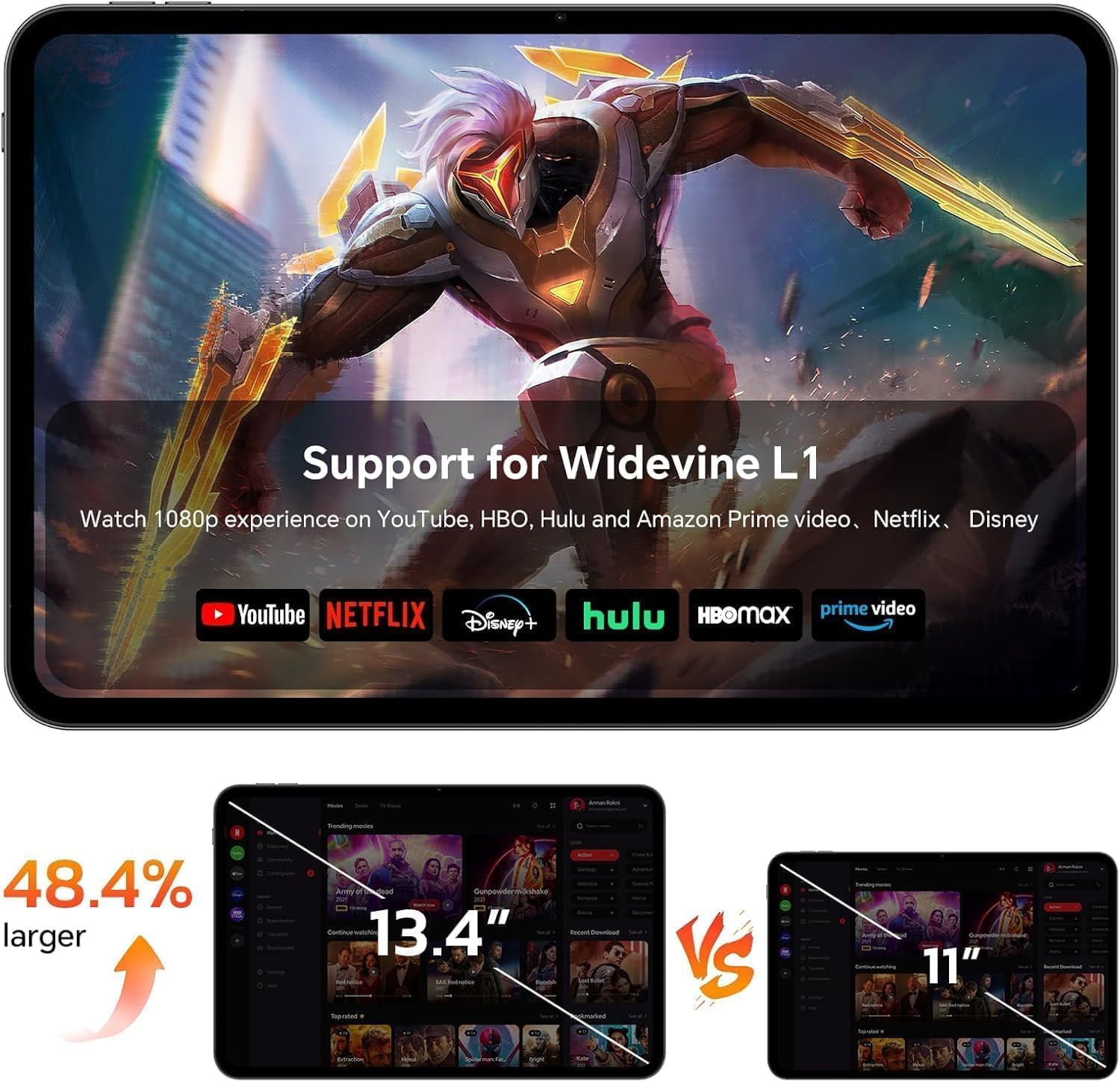 Thumbnail 1 de TECLAST T65: Tablet 13,4" con 120 Hz, 26 GB RAM, doppia SIM 4G/5G e kit completo (tastiera + penna)