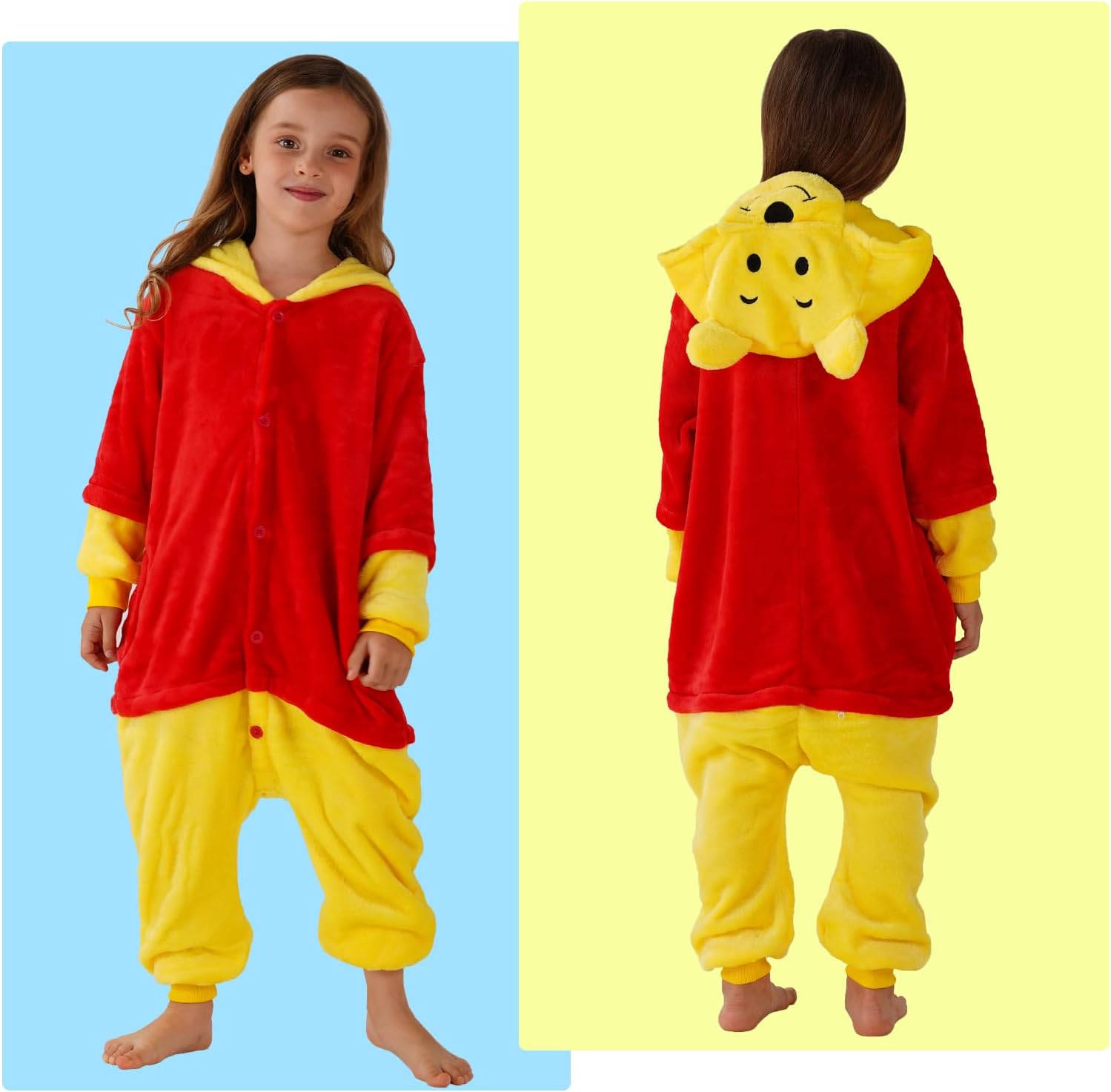 Thumbnail 2 de SCOPUCI 20240101 Kids’ Animal Onesie Pajamas, Flannel Fleece with Hood