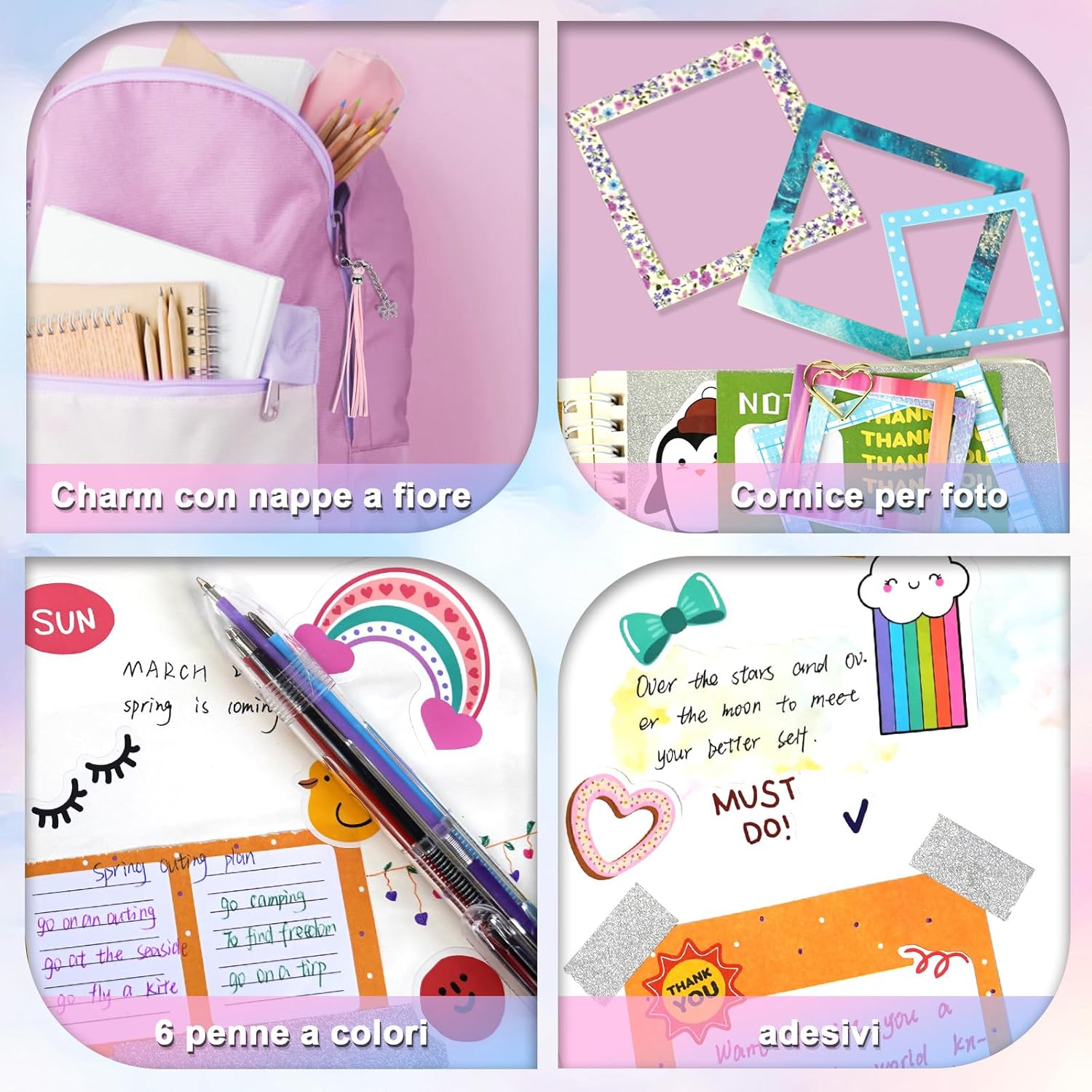 Thumbnail 3 de Herenear Kit scrapbooking 92 pezzi per journaling creativo 🎨