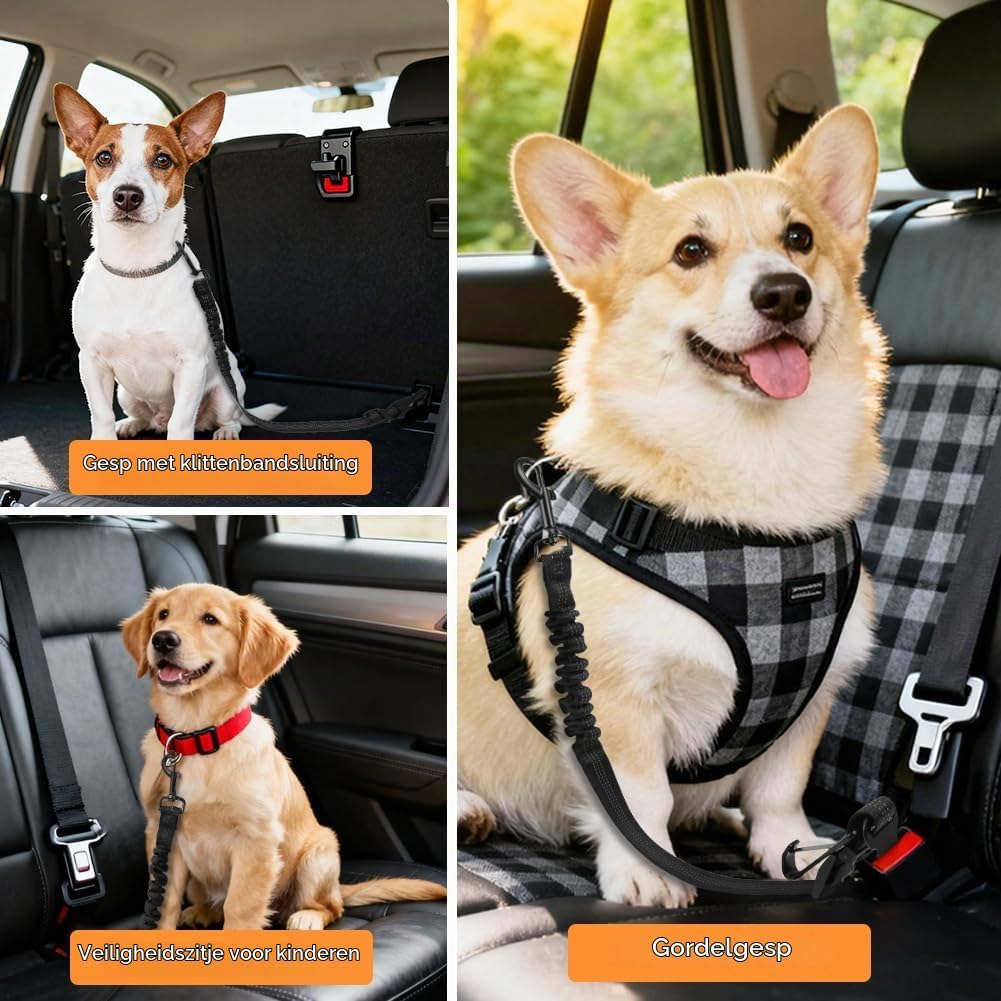 Thumbnail 5 de OSDUE P-CWAQDTW250926-FBA autogordel voor honden, verstelbaar 70-90 cm