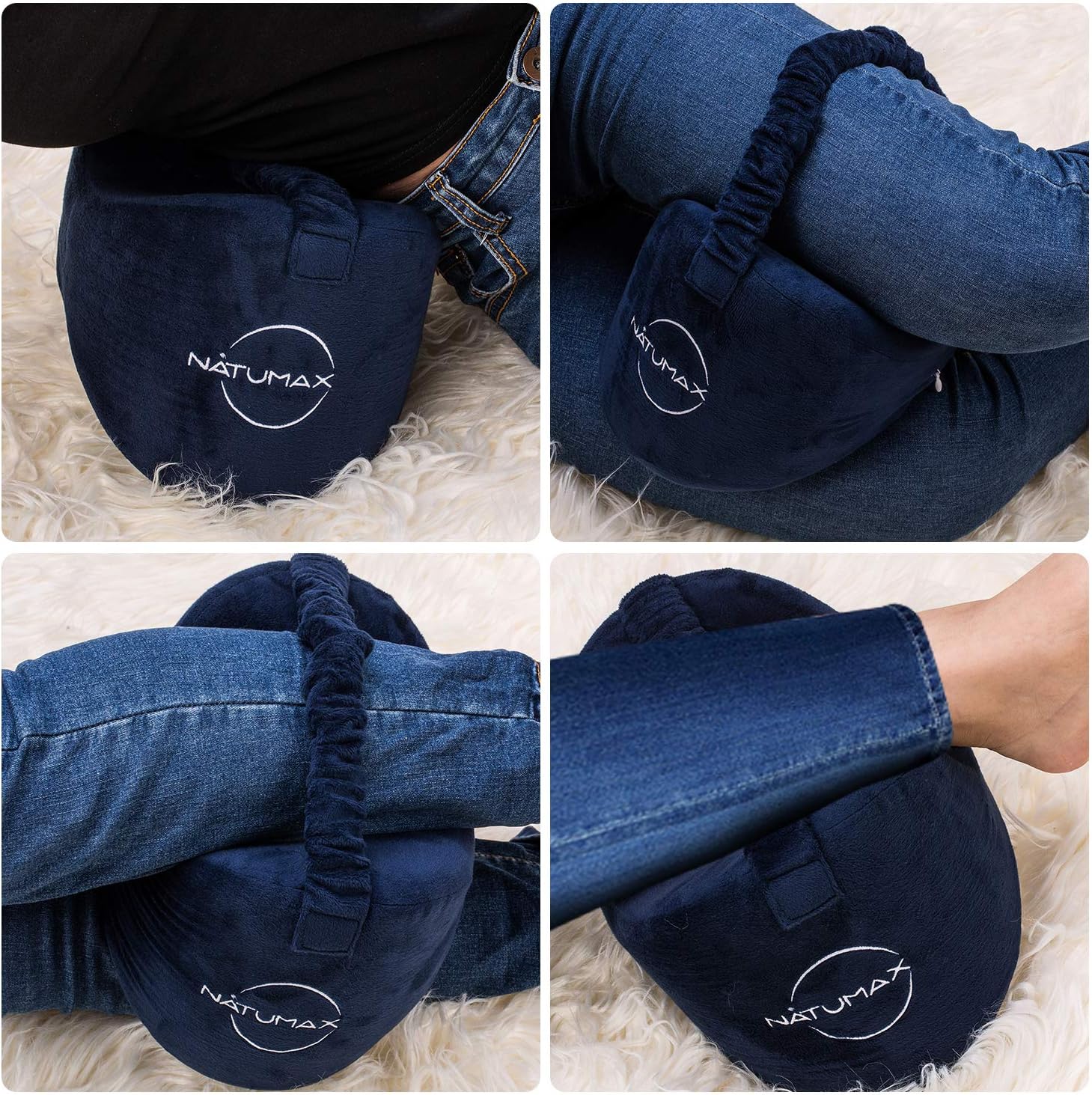 Thumbnail 4 de NATUMAX pillow-1223 Memory Foam Knee Pillow with Leg Strap