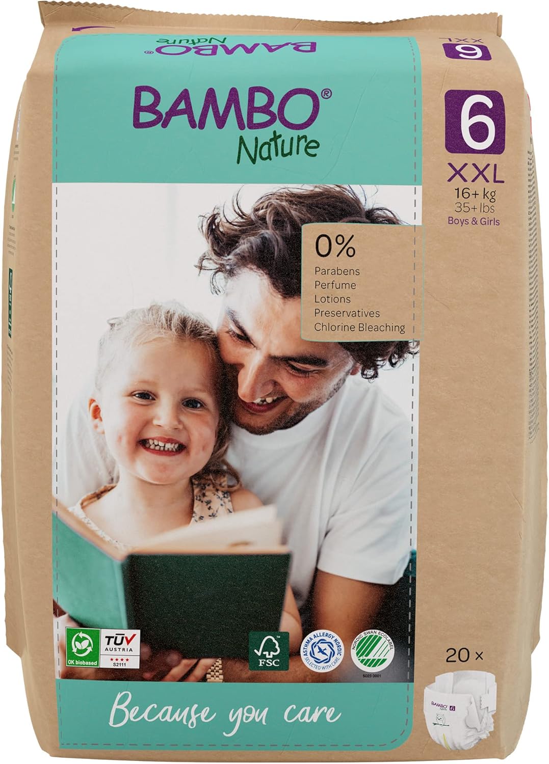 Thumbnail 6 de Bambo Nature Premium Eco Nappies Size 4 (15-31lb) – 144 Pack