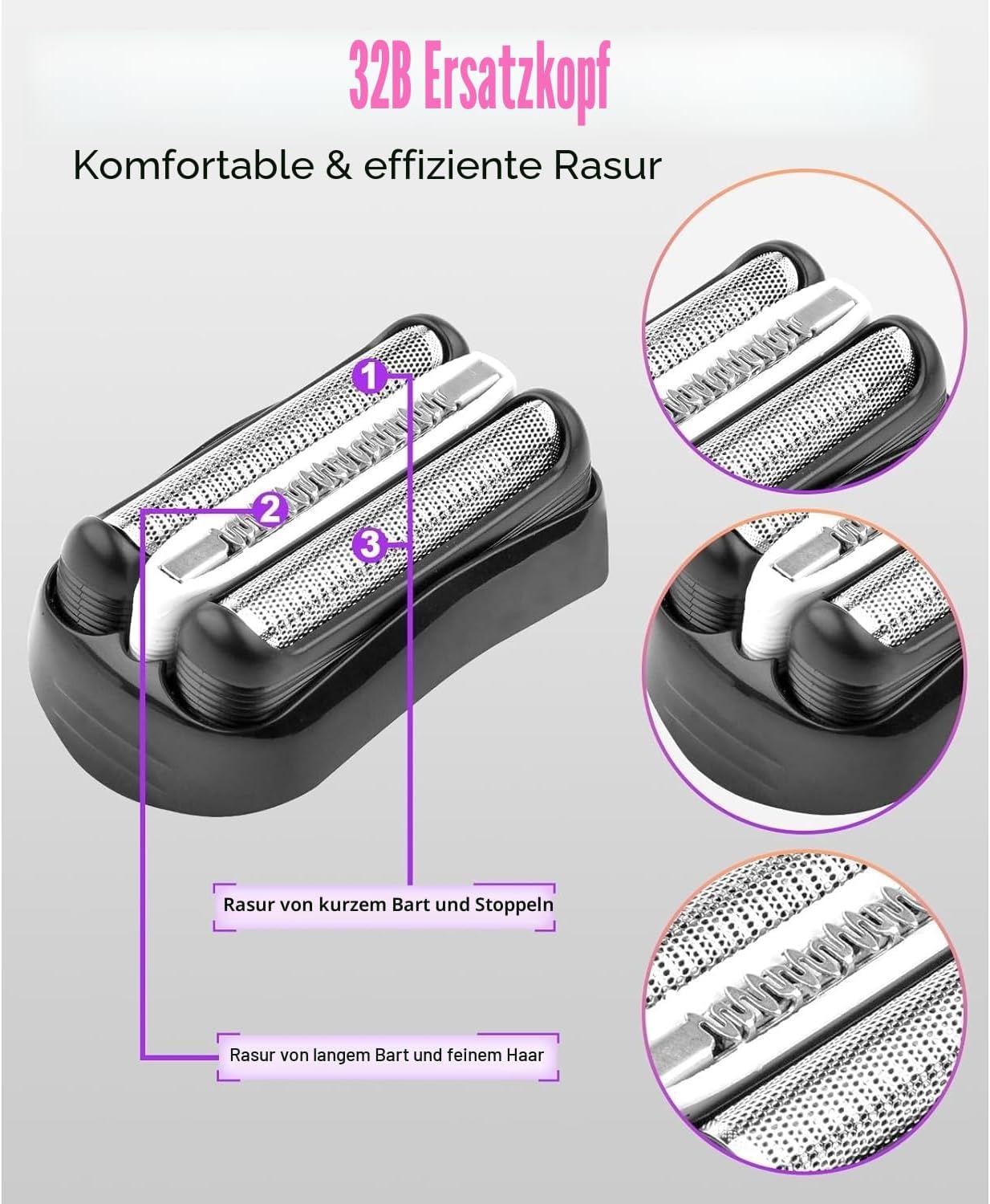 Detalle 2 de Series 3 32B Rasierköpfe kompatibel mit 32B