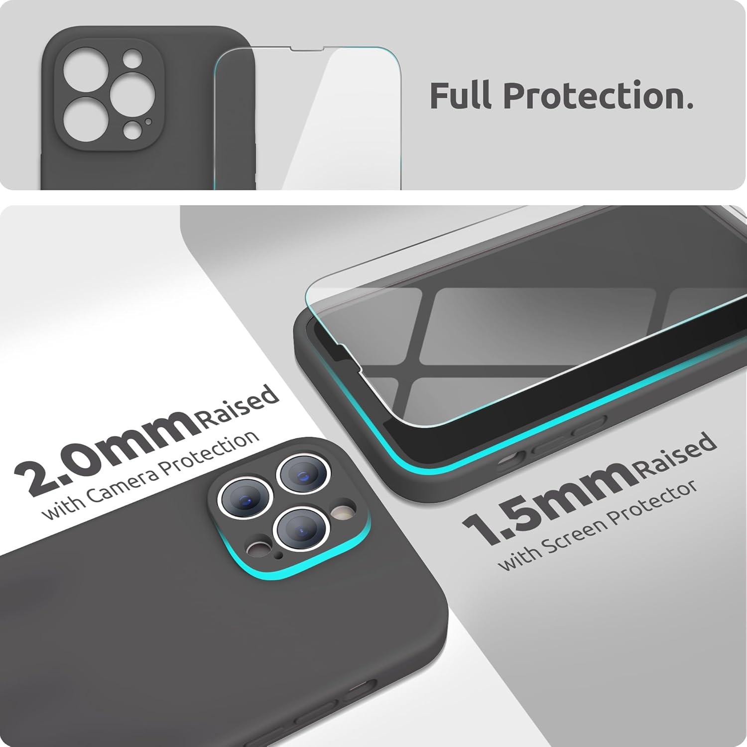 Thumbnail 1 de SURPHY Liquid Silicone Case with Screen Protector for iPhone 13 Pro Max (6.7 inch) – Shock-absorbent, Lens-safe Protection