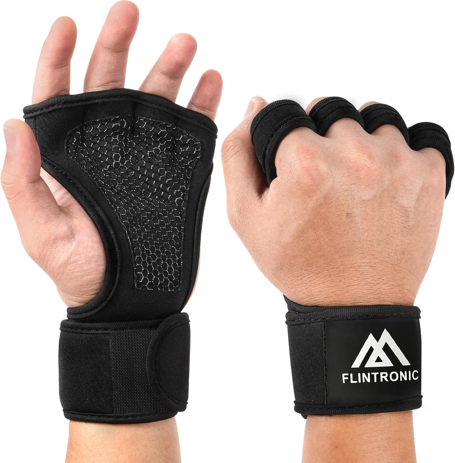 flintronic Gants d'entraînement Ouverts Demi-Doigts