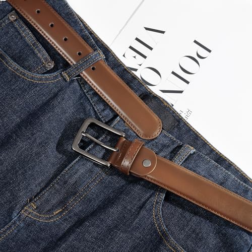 Detalle de maikun Men's Belt, 41-inch Length with Black Alloy Buckle