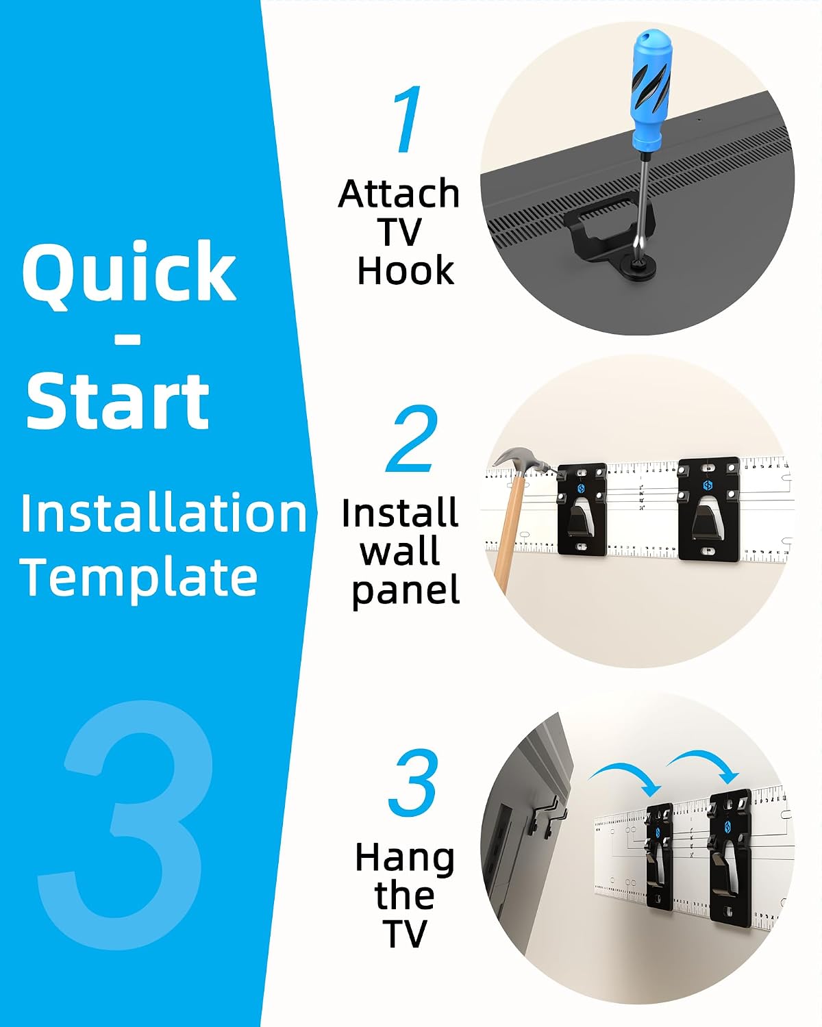 Thumbnail 6 de Supcline No Stud TV Wall Mount 200 lb