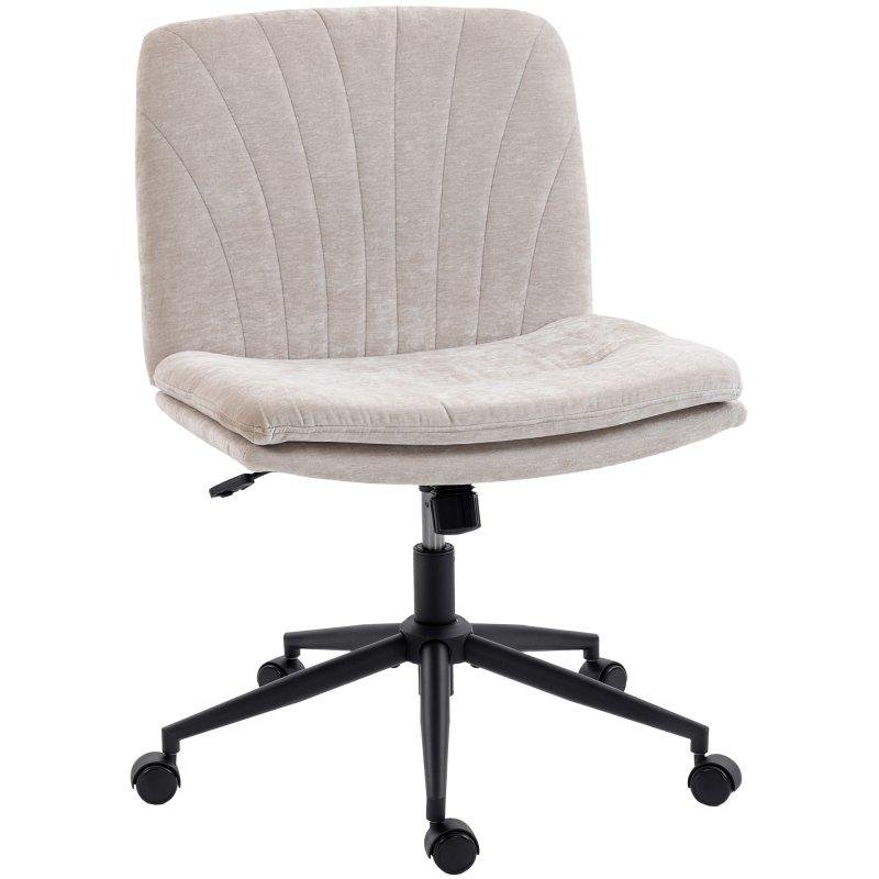 Detalle de Silla de Oficina Welltin sin Reposabrazos, asiento ancho Beige