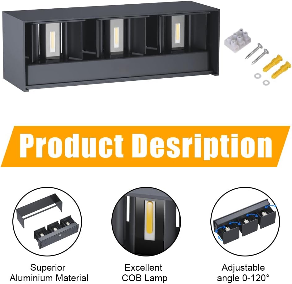 Detalle de Klighten 30W Aplique de Pared 3000K