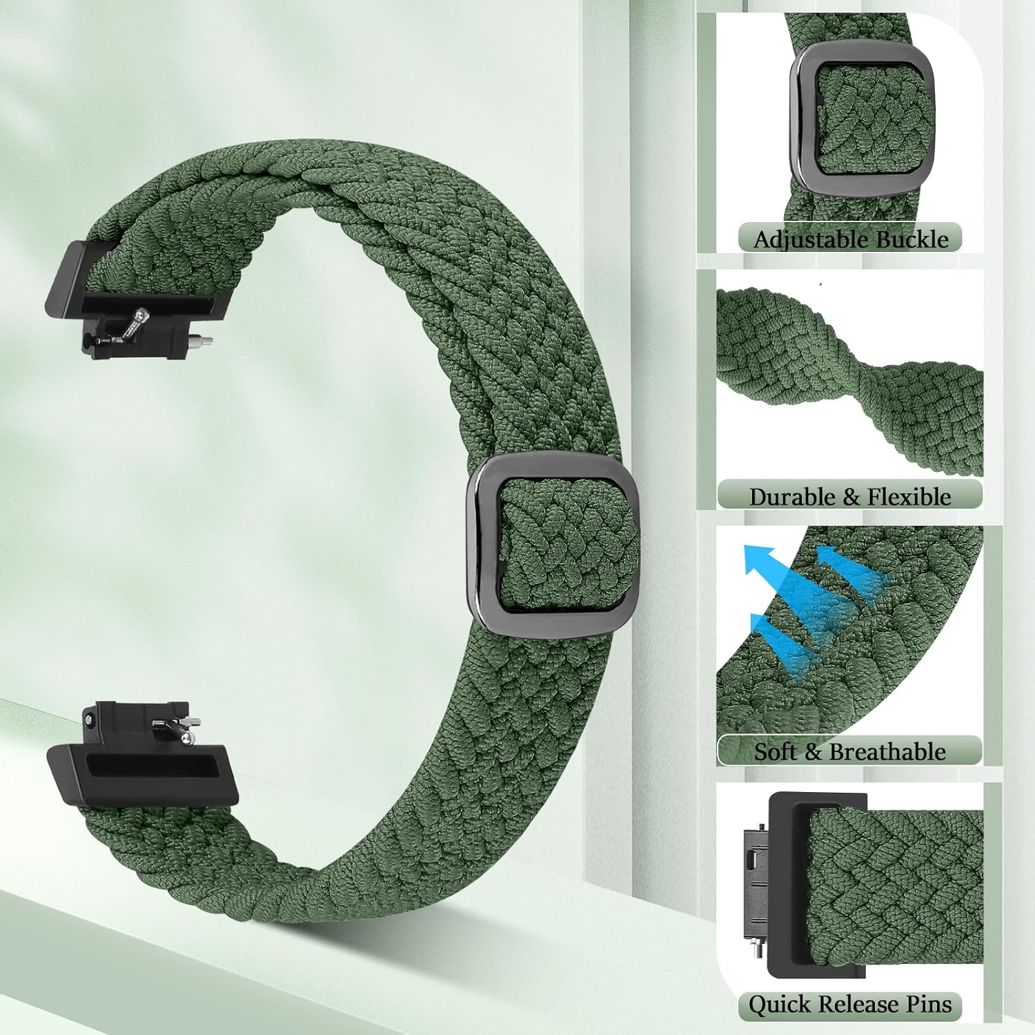 Detalle 2 de BTTNG Elastic Braided Strap for Fitbit Inspire