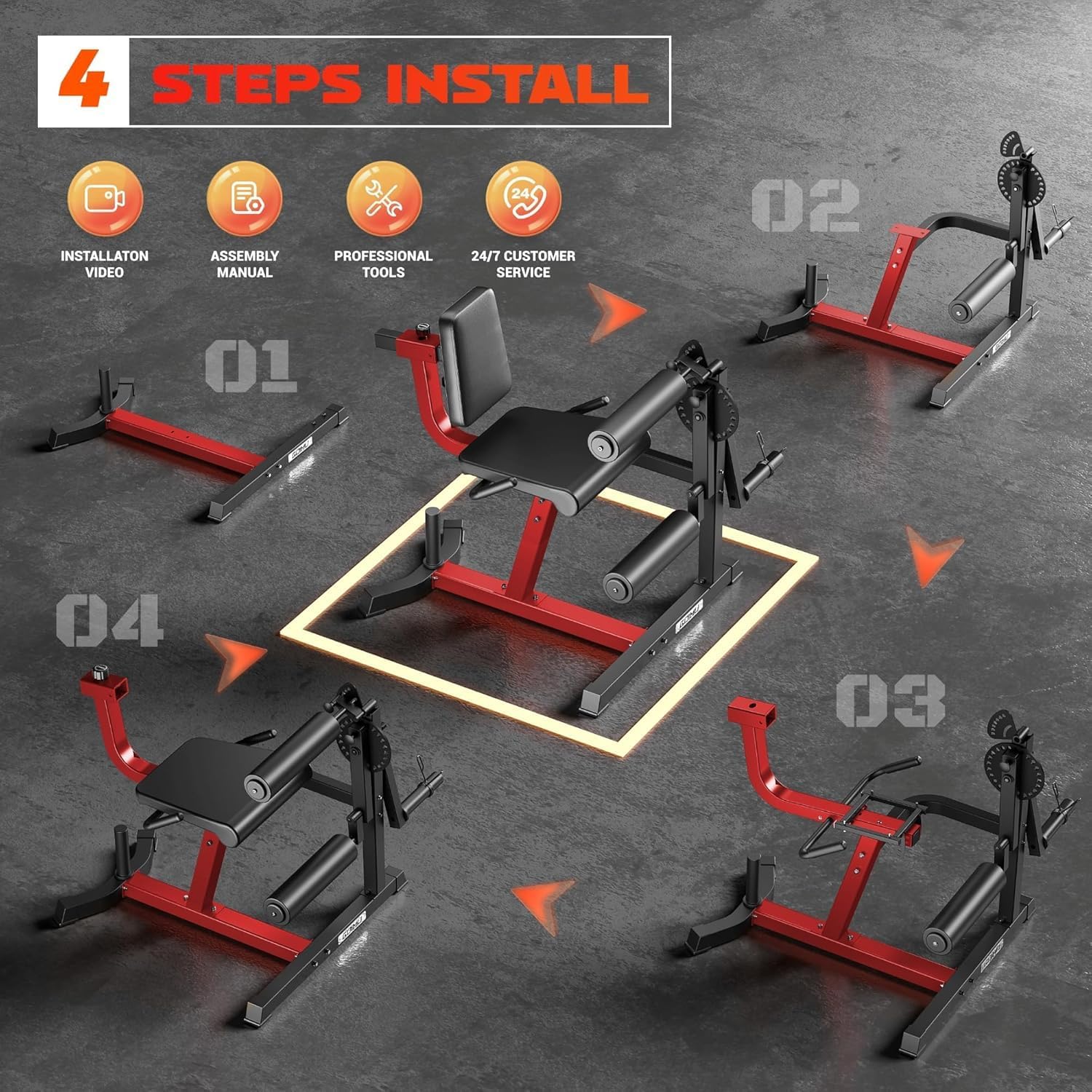 Thumbnail 5 de allviate GOIMU Leg Extension and Curl Machine, Adjustable 4-in-1 Home Gym