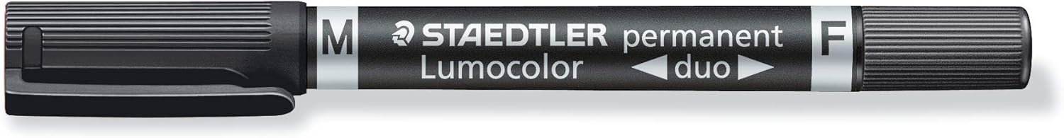 Thumbnail 2 de Staedtler Lumocolor 348 WP4 – Feutres indélébiles à double pointe (0,6 et 1,5 mm) avec étui chevalet 4 couleurs