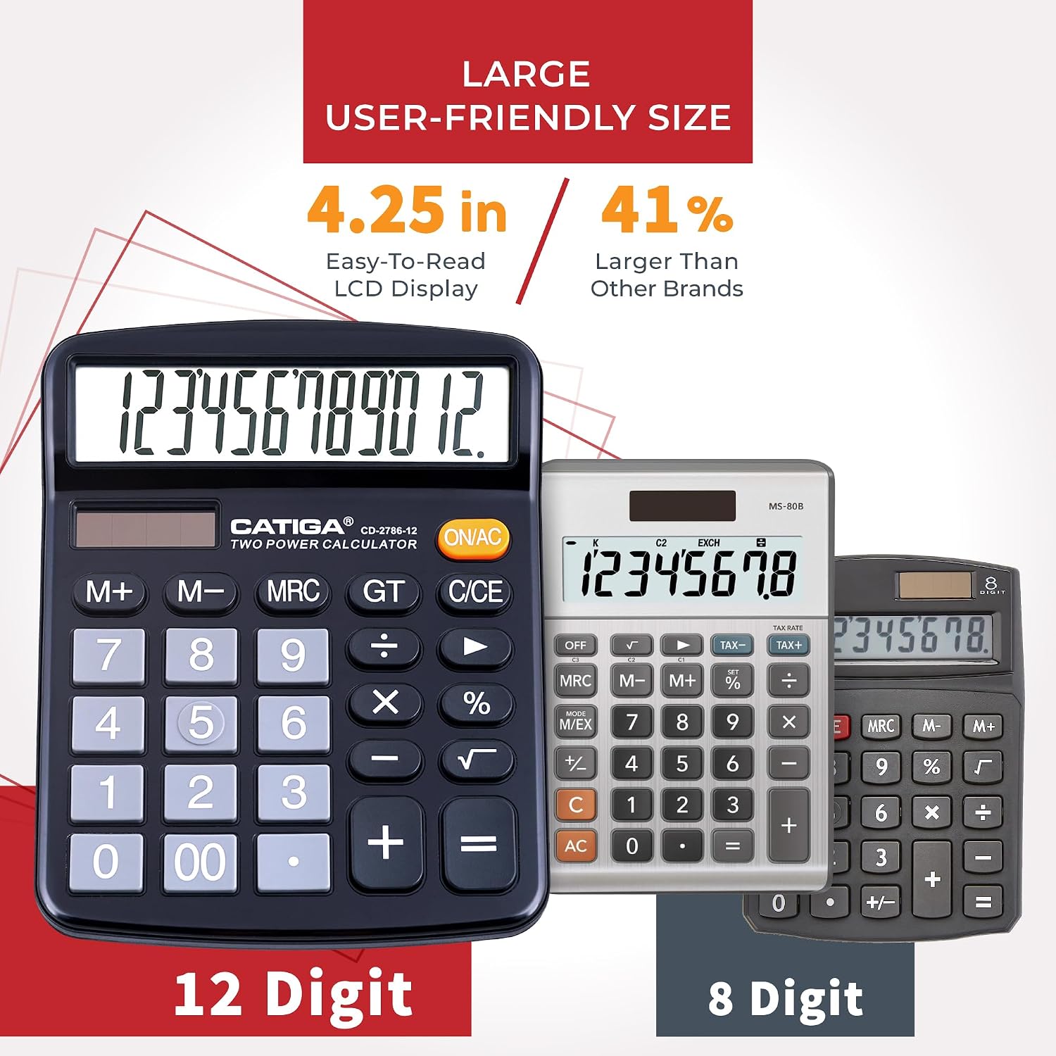 Detalle 2 de CATIGA 12 Digit Desk Calculator 📟