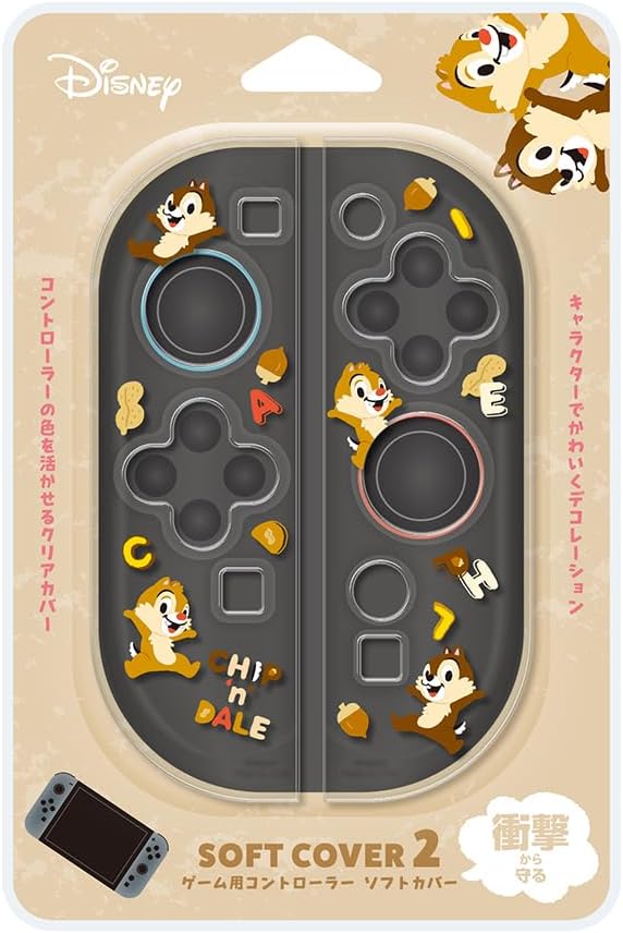 Detalle 2 de Premium Style PG-DJ2C03CPD SWITCH 2対応コントローラーソフトカバー2 チップ&デール・クリアTPU