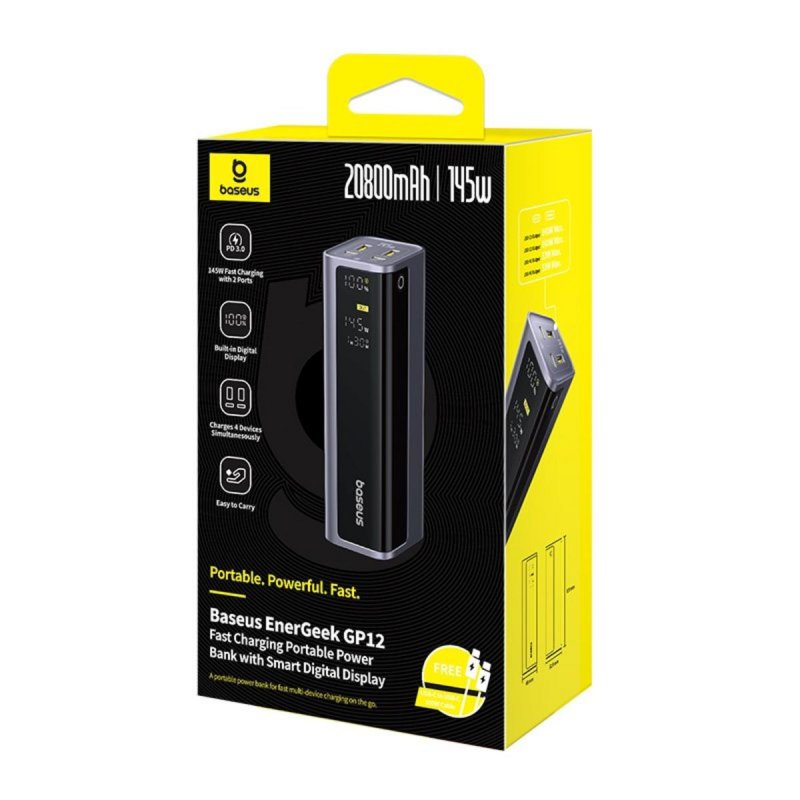 Thumbnail 1 de Baseus EnerGeek GP12 power bank 20800 mAh y 145 W con pantalla digital