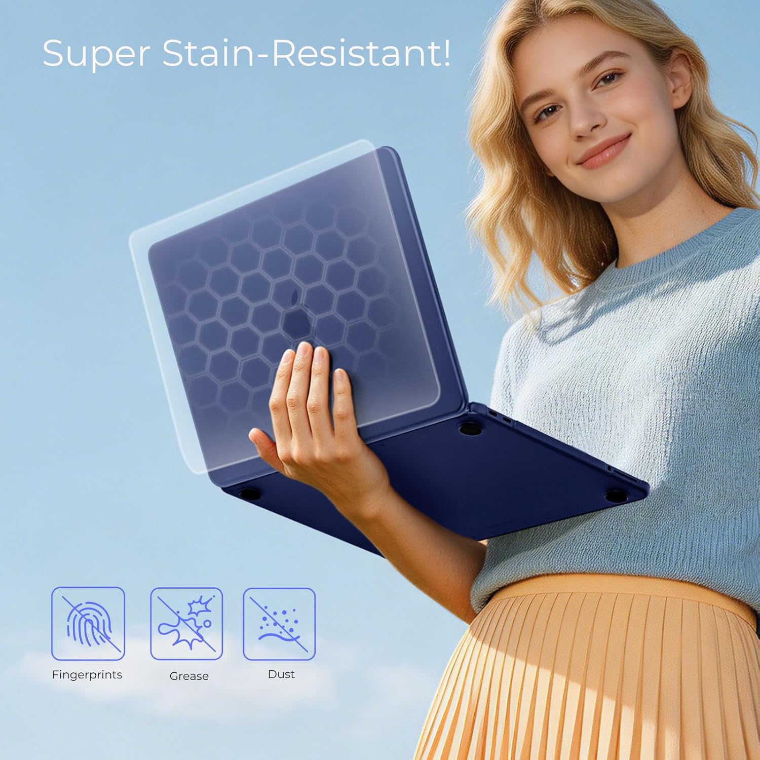 Thumbnail 3 de BlueSwan 13-inch MacBook Neo Case (A18 Pro, 2026) – Indigo Matte Protective Skin