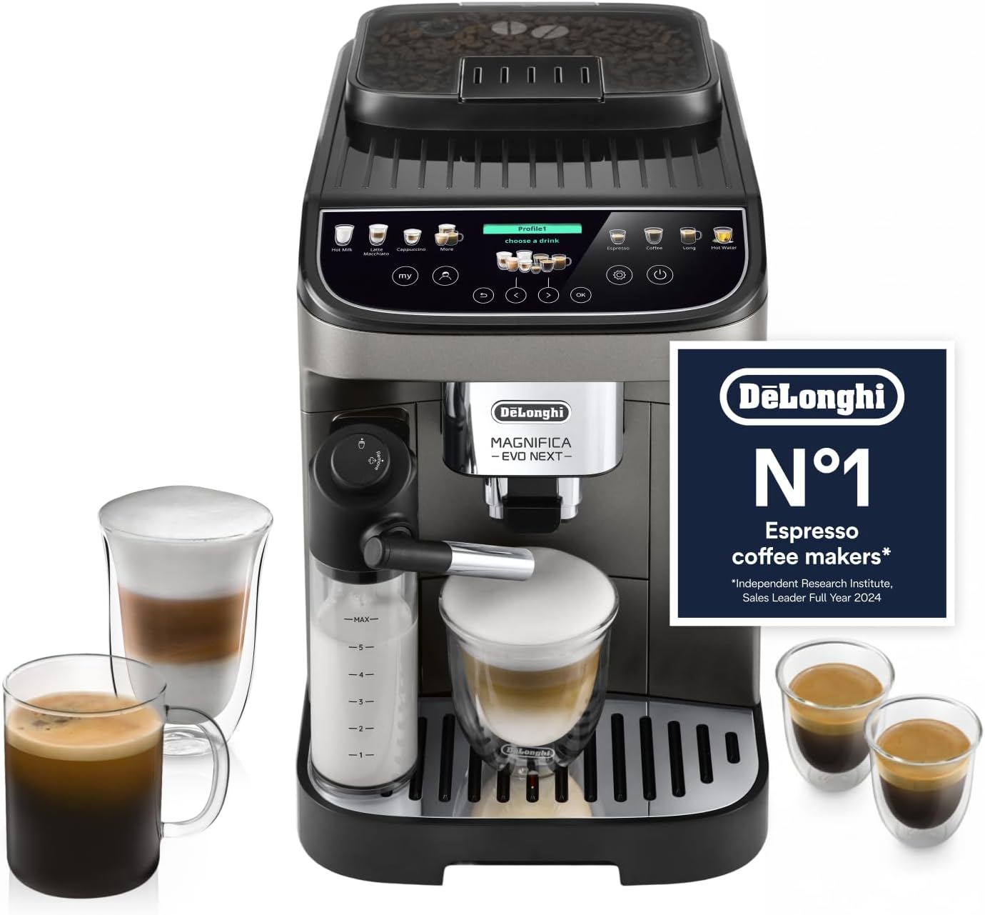 Detalle de De'Longhi Magnifica Evo Next ECAM312.80.TB 19-bar bean-to-cup coffee machine