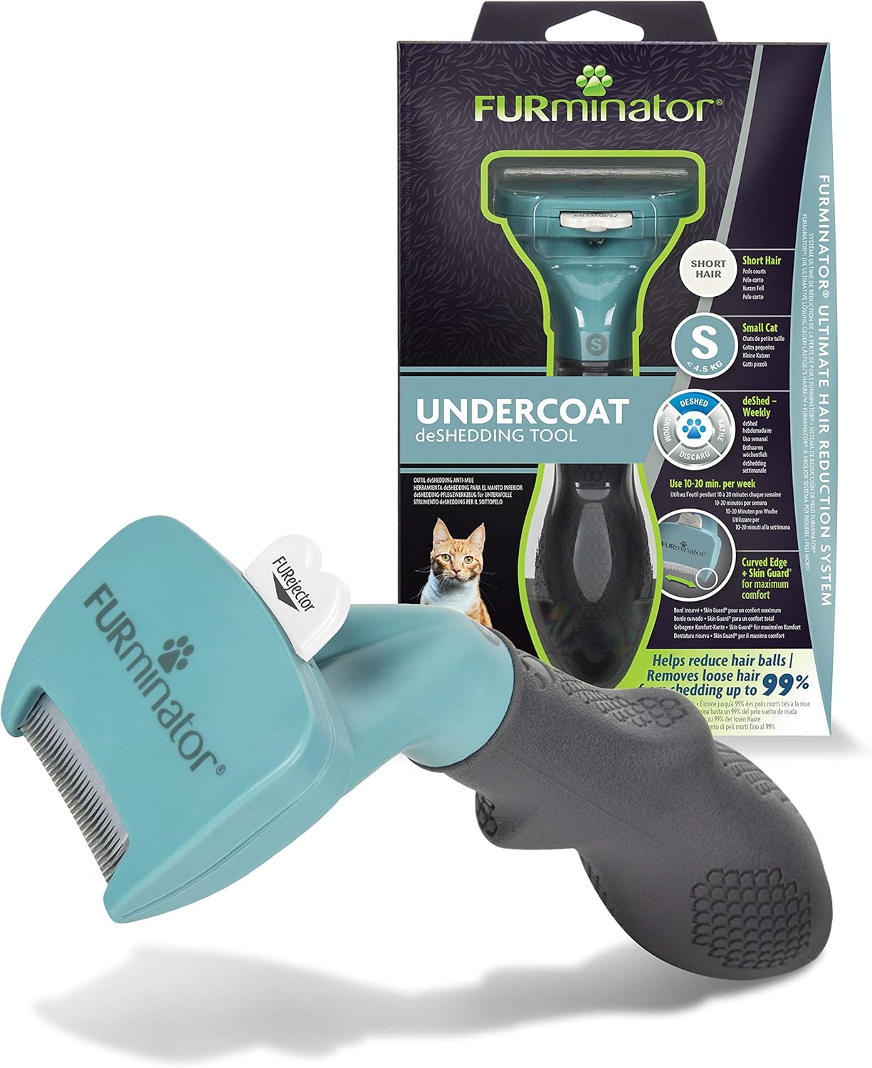 Thumbnail 6 de FURminator Outil Undercoat deShedding Chat L Poils courts – Efficace pour chats de grande taille