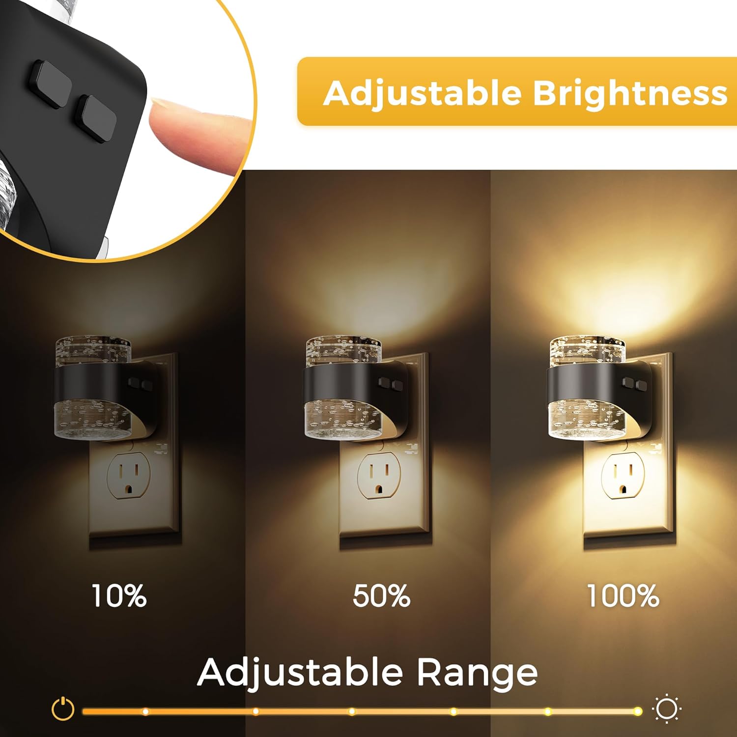 Thumbnail 1 de L LOHAS Bubble LED Night Light with 3 CCTs, Dimming, and Dusk-to-Dawn Sensor