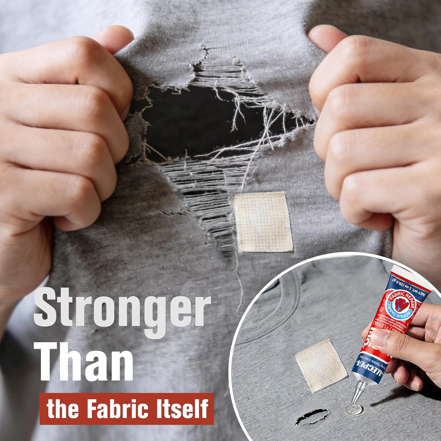 Thumbnail 6 de ALECPEA Permanent Fabric Glue Washable, 2-Pack: No-Sew Solution for Patches, Rhinestones and Repairs