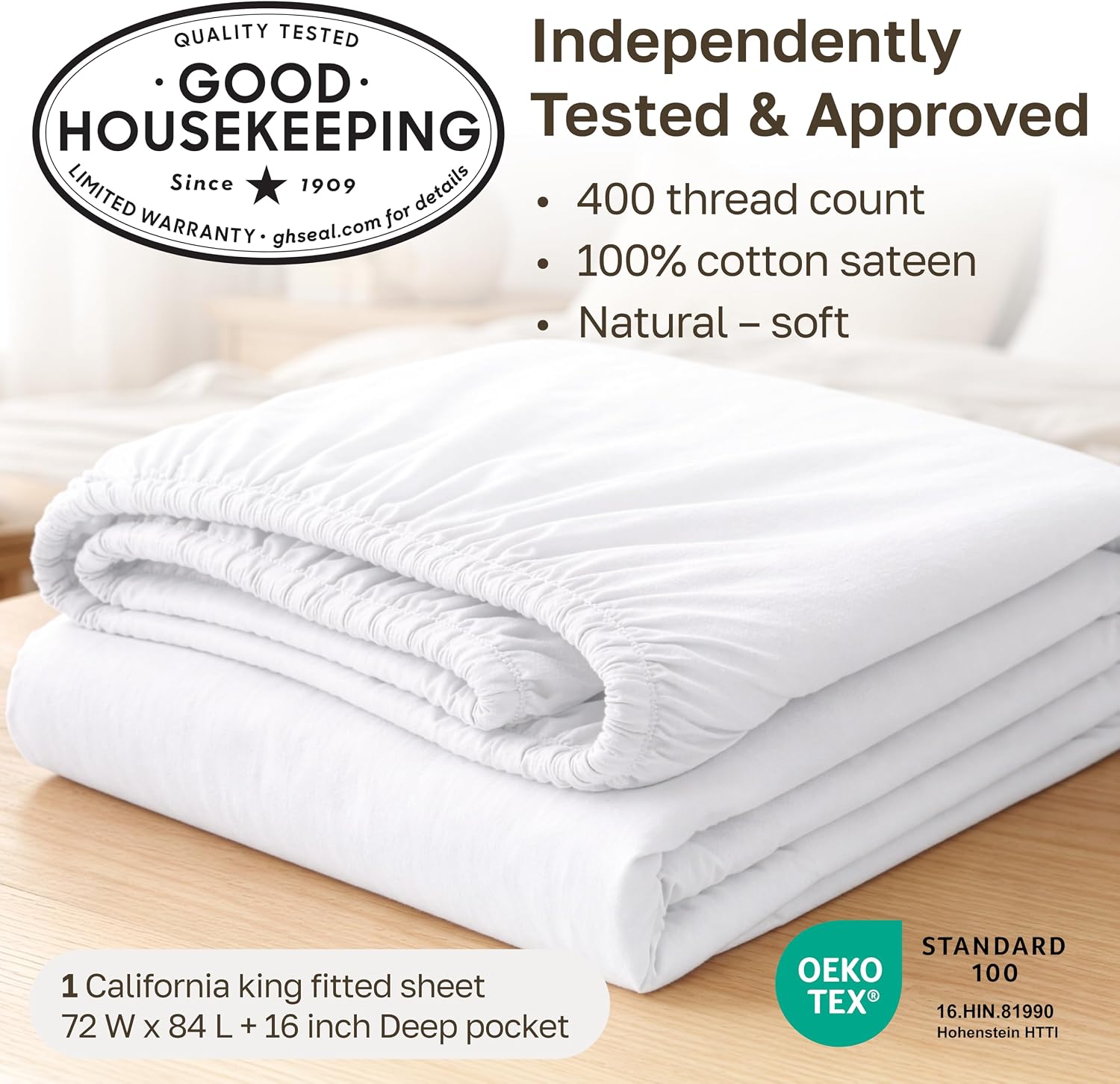 Detalle de California Design Den California King Fitted Sheet