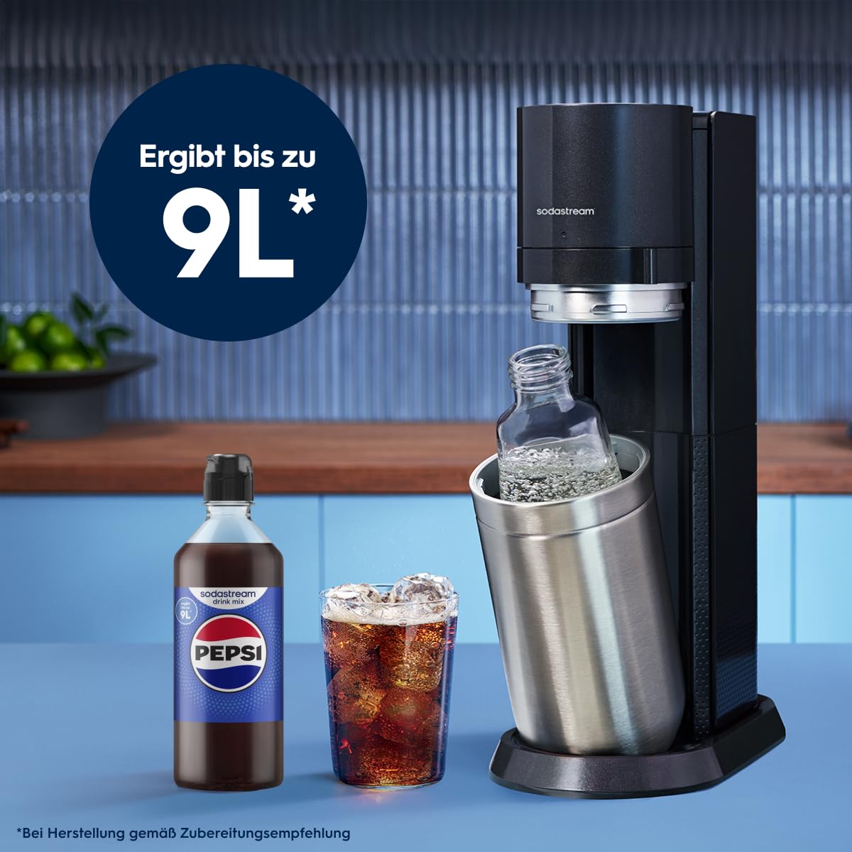 Detalle de Sodastream drink mix Pepsi – 4er Pack (4 × 440 ml) für gesprudeltes und stilles Wasser