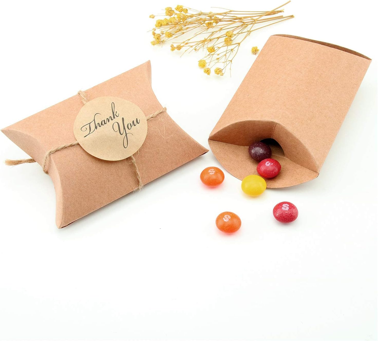 Thumbnail 4 de VEESUN 120er Set Mini-Geschenkschachteln aus Kraftpapier, 6×9 cm (DIY, mehrweg) mit „Danke“-Aufklebern