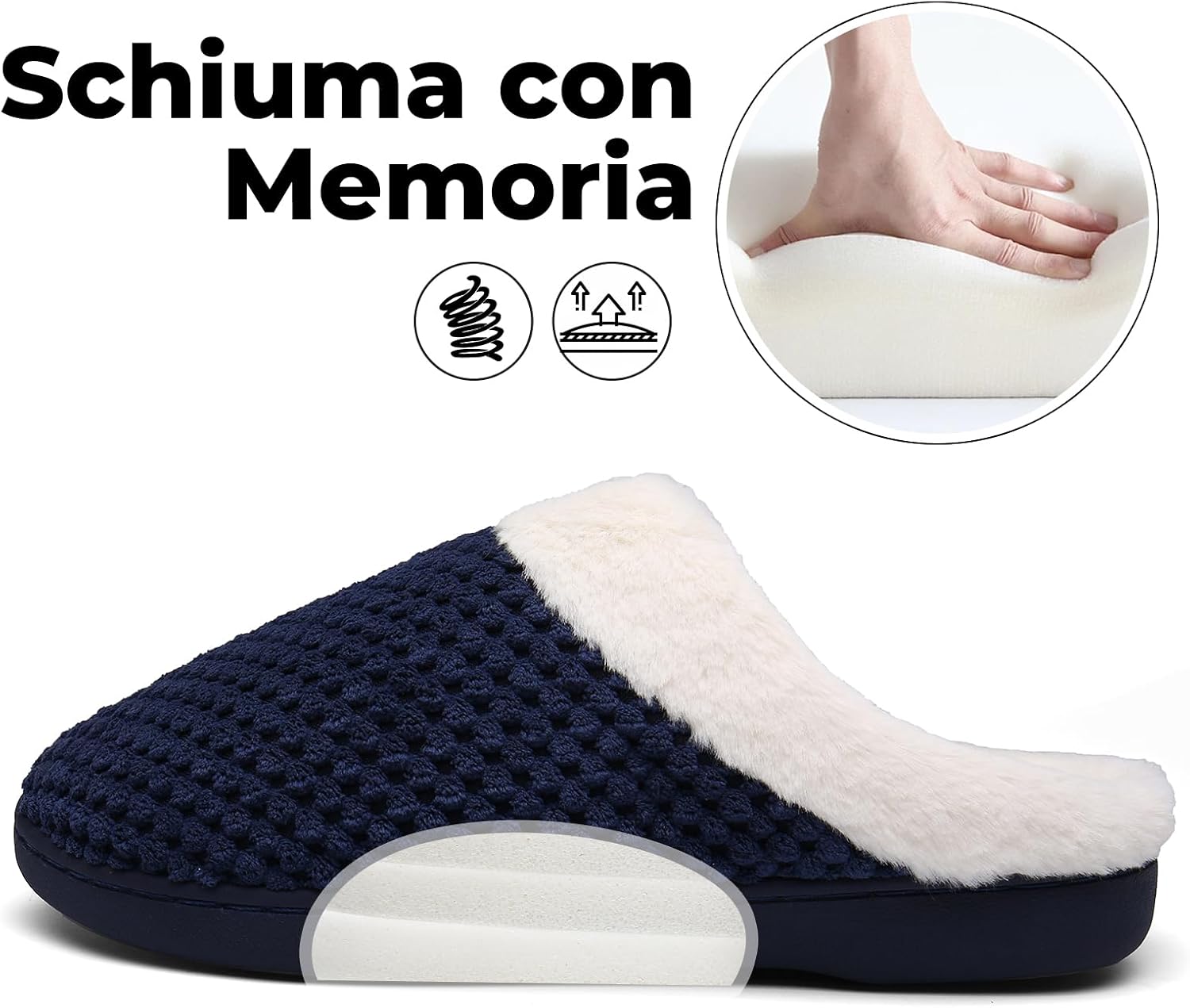 Detalle 2 de Mishansha Pantofole Memory Foam