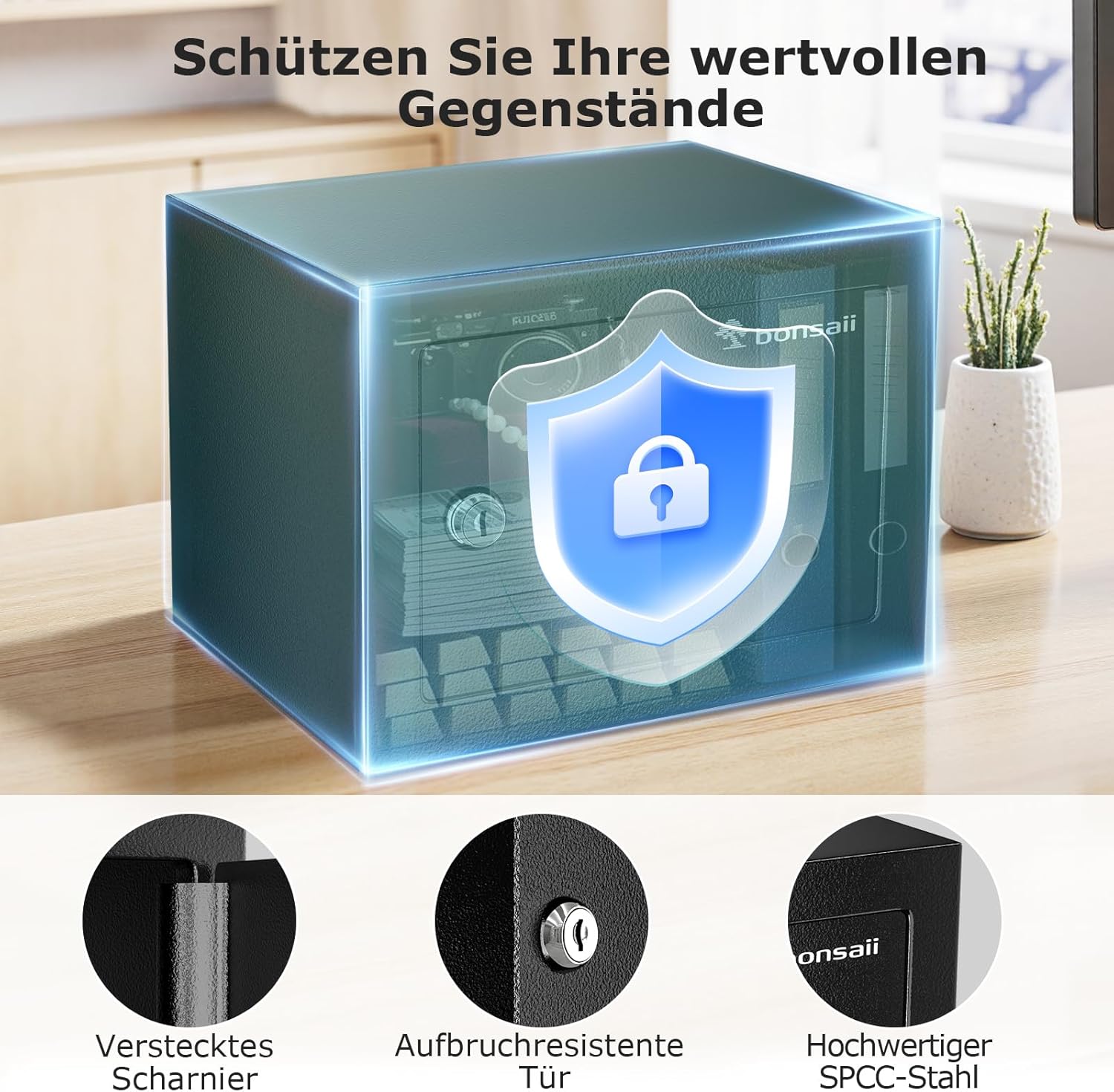 Detalle 2 de Bonsaii Tresor mit Schlüssel 6,6 L