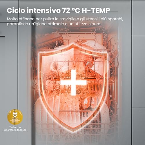 Detalle 2 de COMFEE Lavastoviglie da Incasso 45 cm 10 Coperti, 8 Programmi, Wifi, Inox
