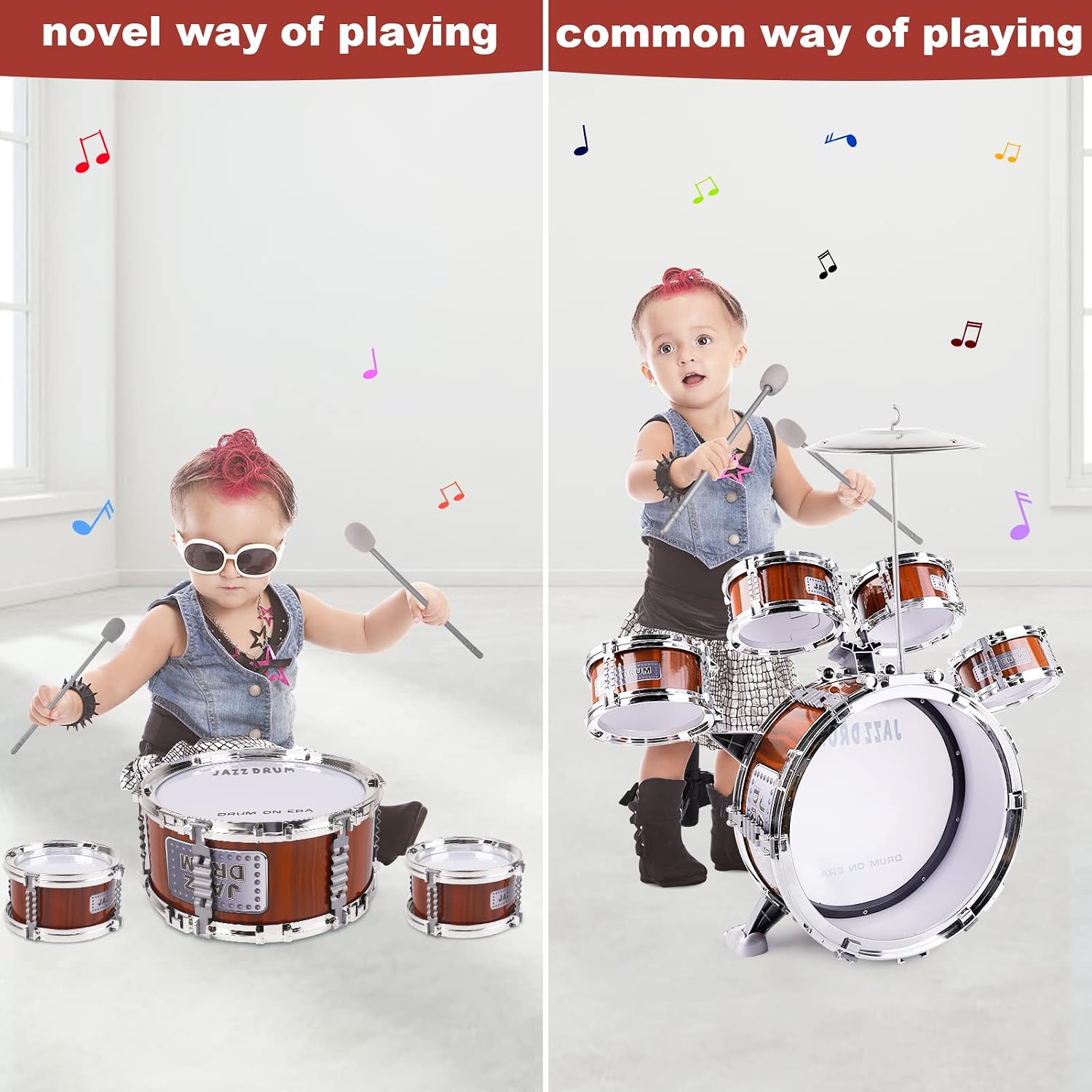Thumbnail 6 de m zimoon Kids Drum Kit 9‑Piece Set