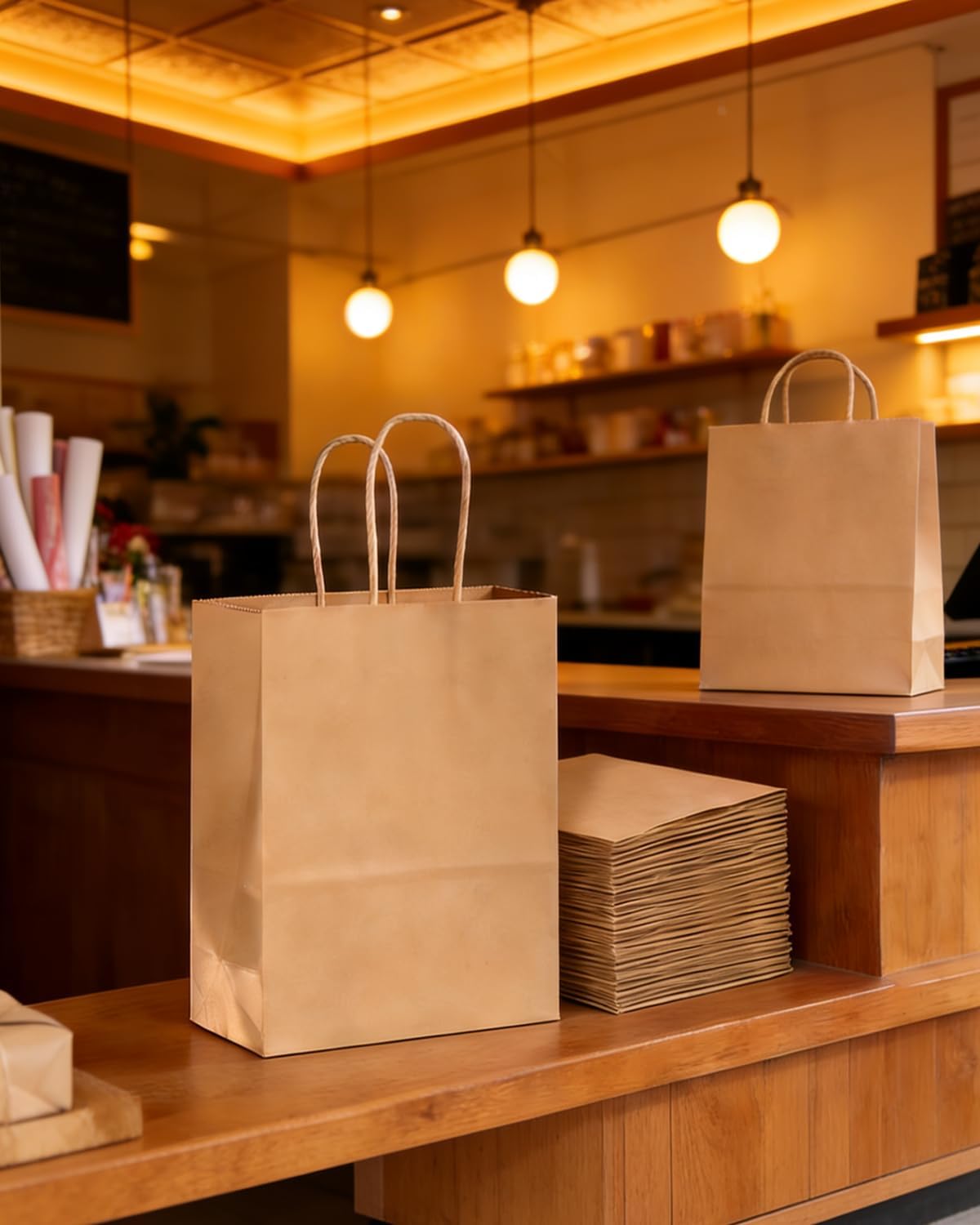 Thumbnail 6 de Gcardist 30-pack Brown Kraft Gift Bags with Handles (11x5x8 inch)