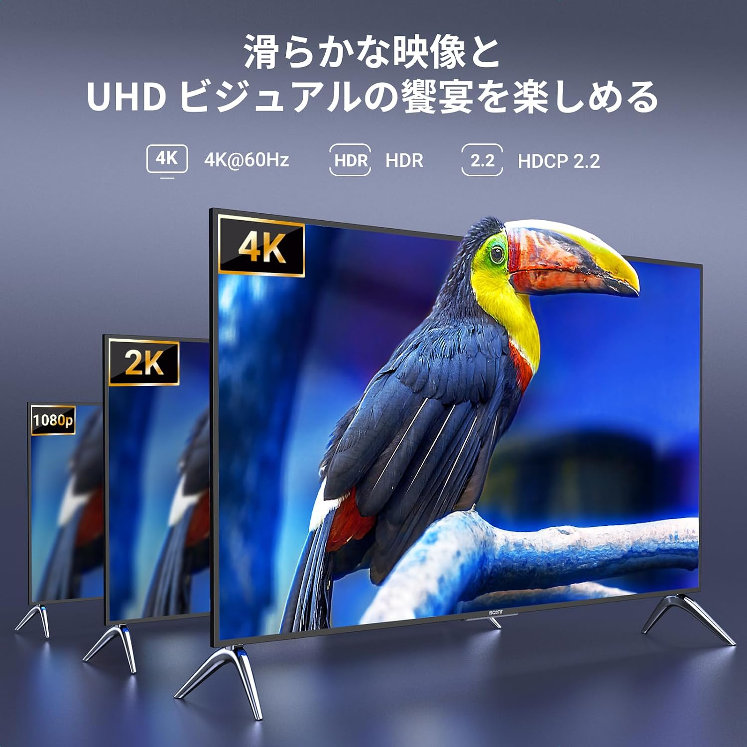 Thumbnail 2 de UGREEN HDMI分配器 1入力4出力 4K@60Hz対応・EDID設定対応