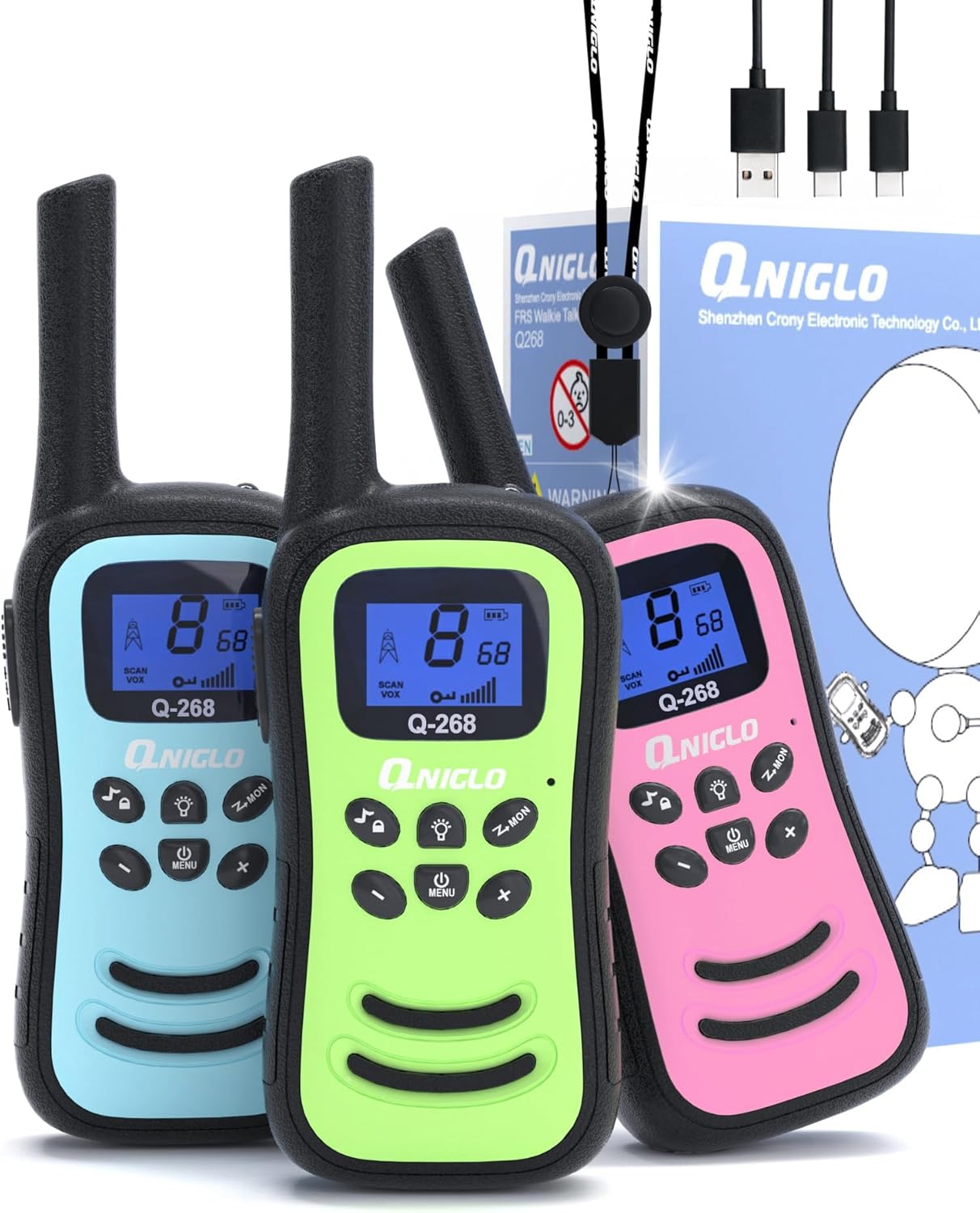 QNIGLO Talkie Walkie Enfants