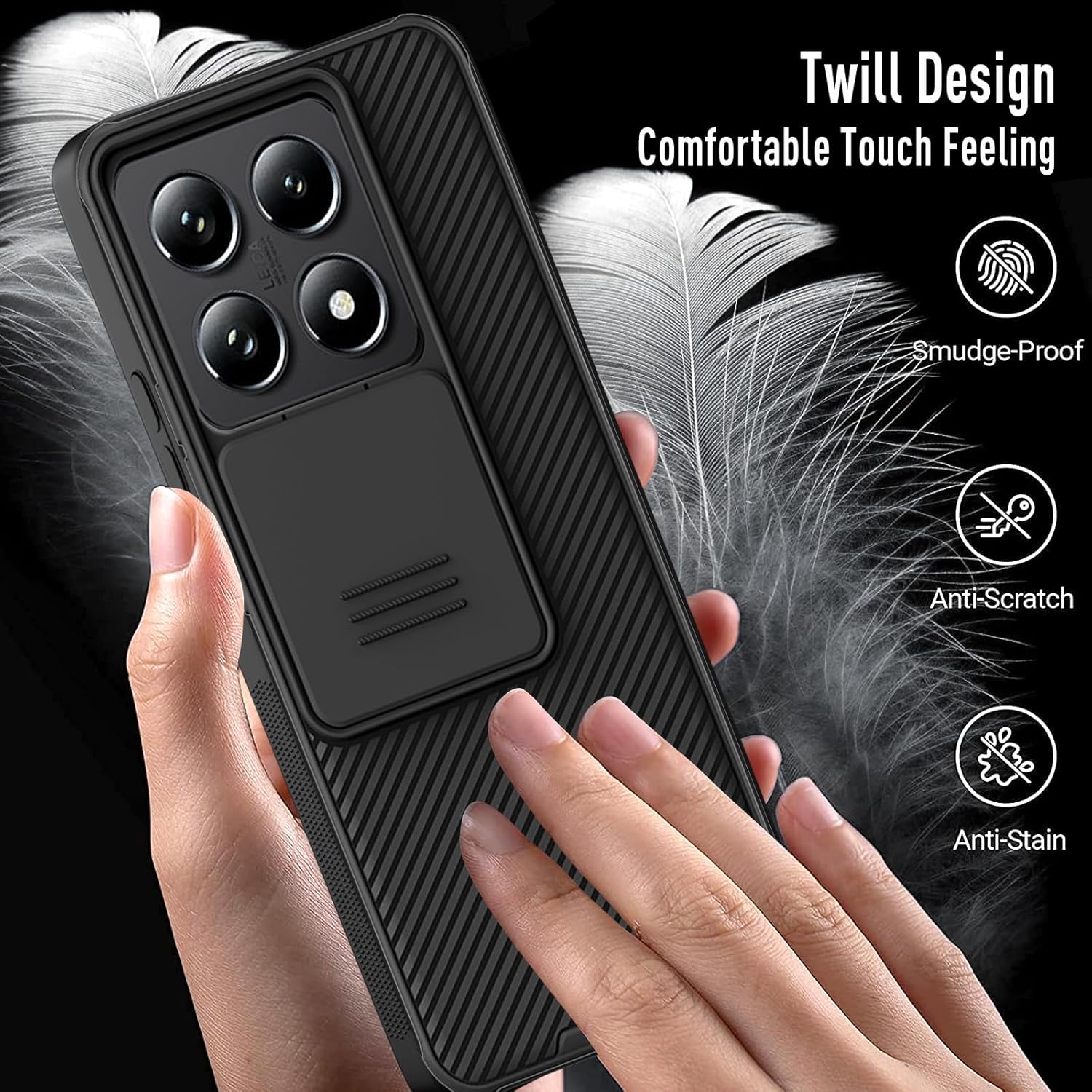 Thumbnail 3 de XTCASE Cover per Xiaomi 14T Pro: Custodia Slim con Copertura Scorrevole per Fotocamera