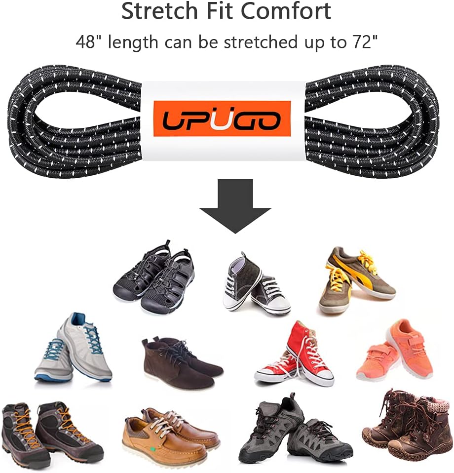 Thumbnail 2 de UpUGo lacets Sans Laçage élastiques (taille unique adulte) — lot de 3 paires