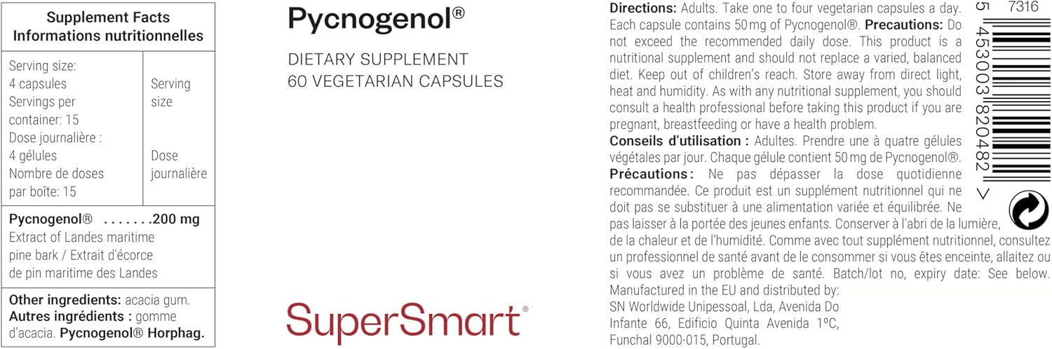 Thumbnail 1 de Pycnogenol® – Extrait de pin maritime, 60 gélules ⚙