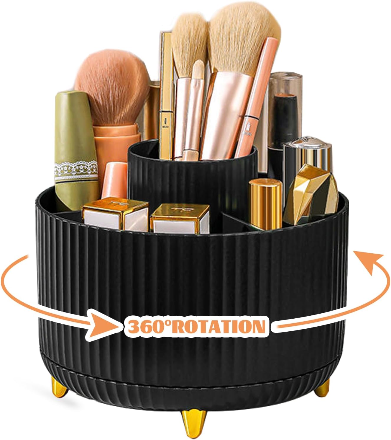 Detalle de 360° Drehbarer Make-up Organizer Schwarz