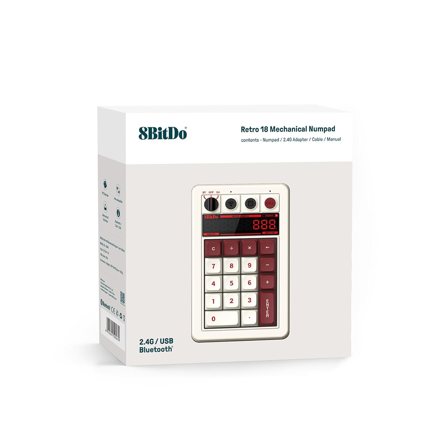 Detalle 2 de 8BitDo Retro 18 Mechanical Numpad 18-key Bluetooth